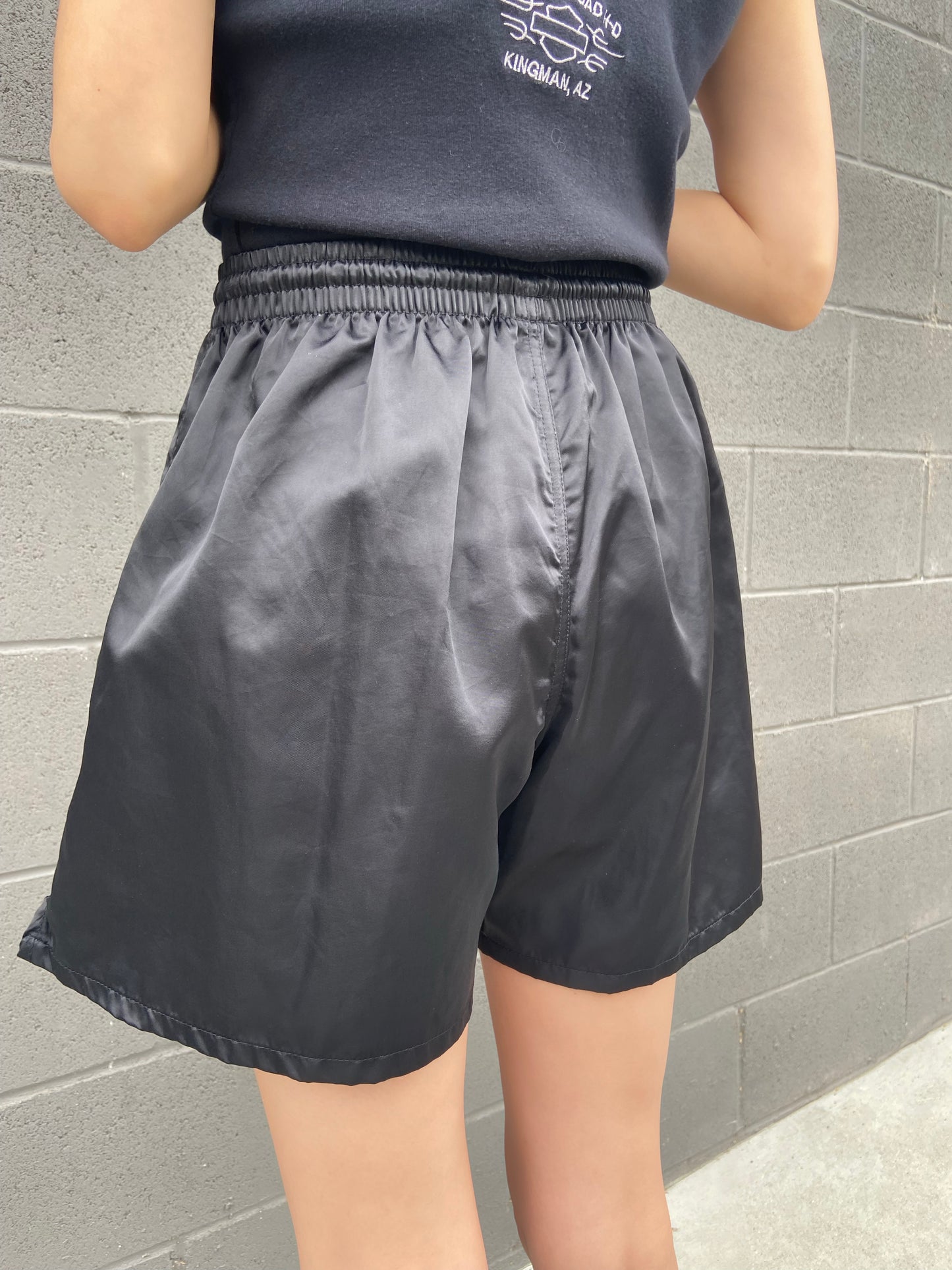 Black Nylon Shorts - 25"