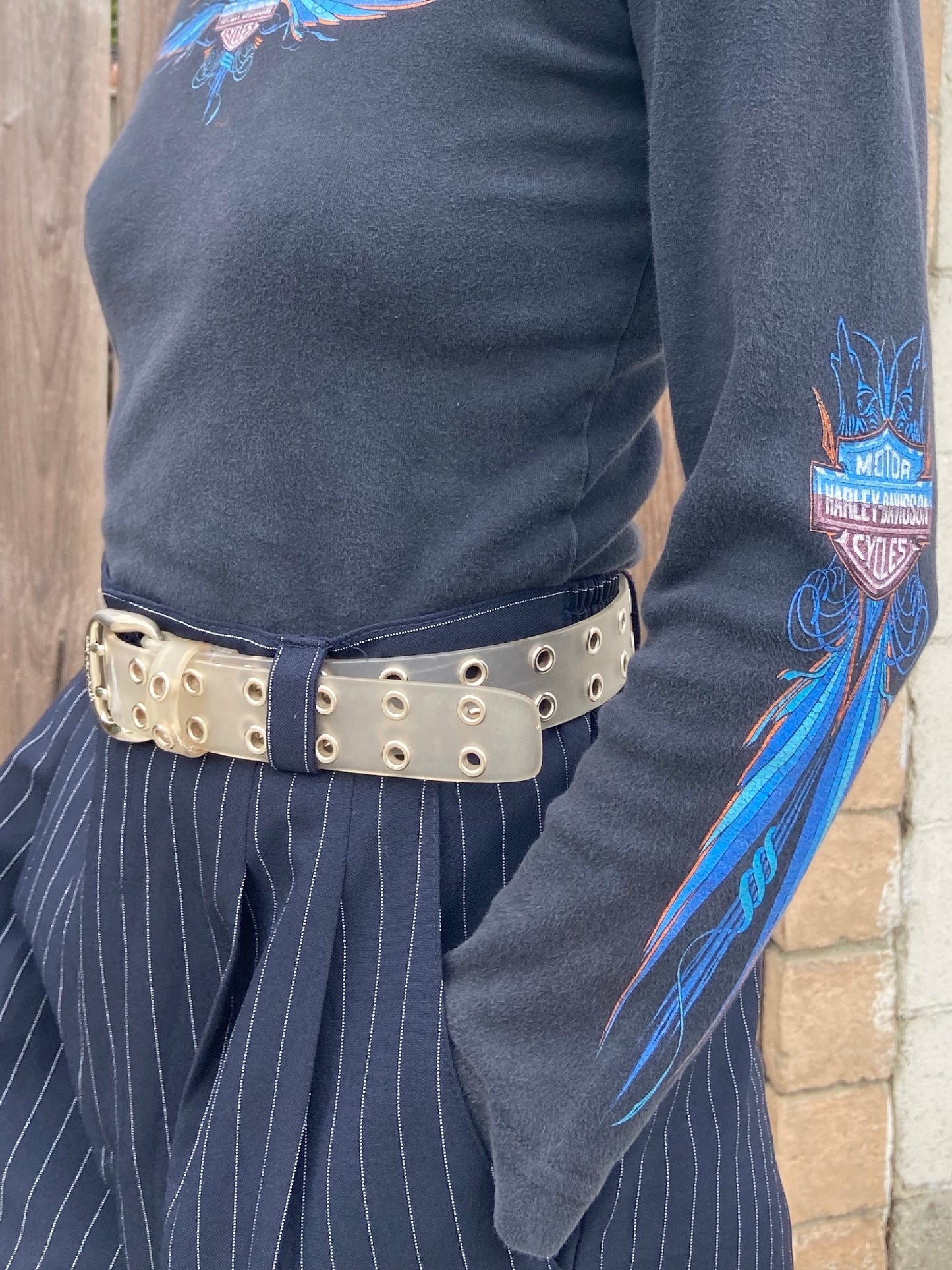 Clear Calvin Klein Jeans Grommet Belt