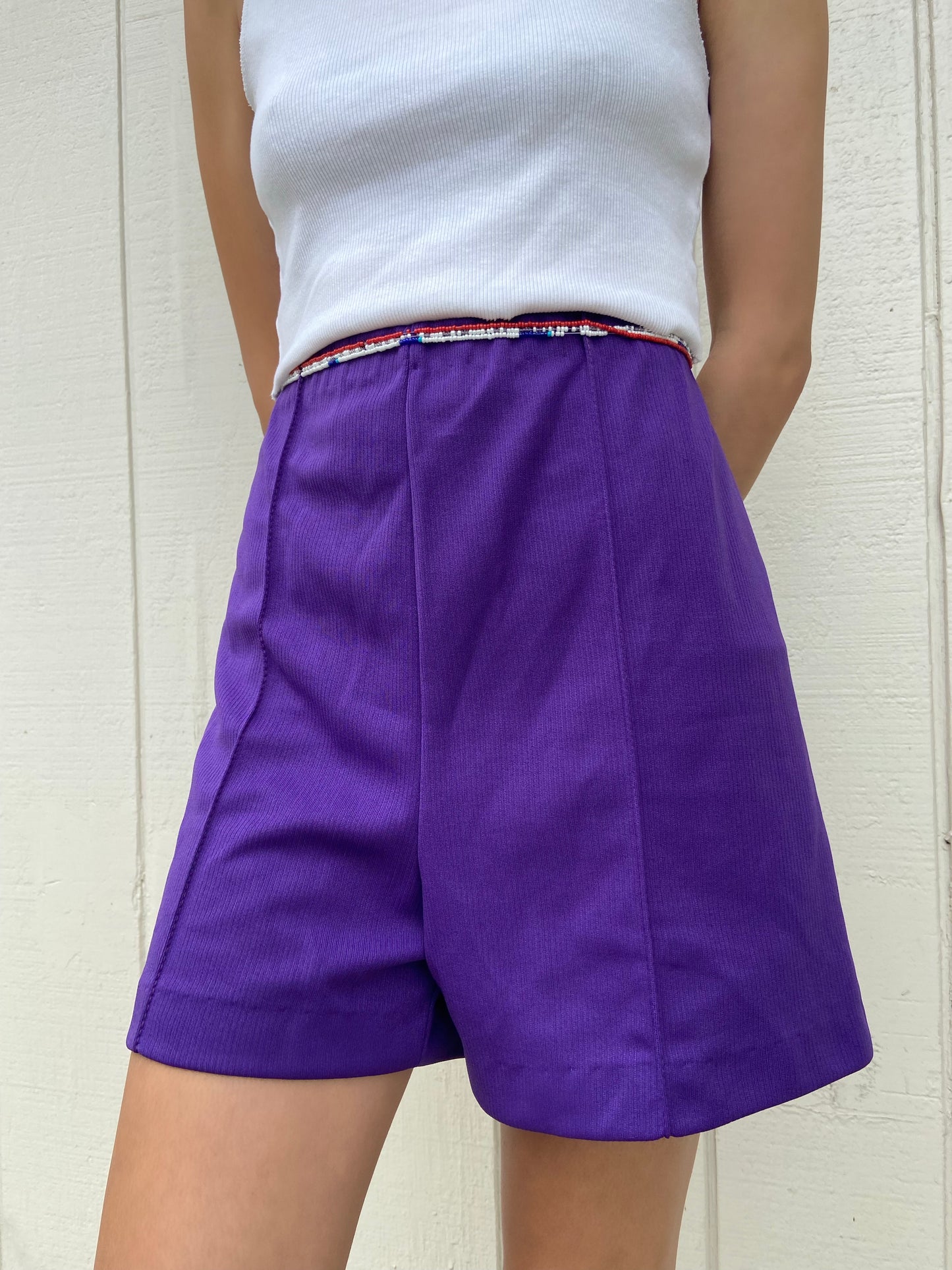 Purple Casual Shorts - 27"