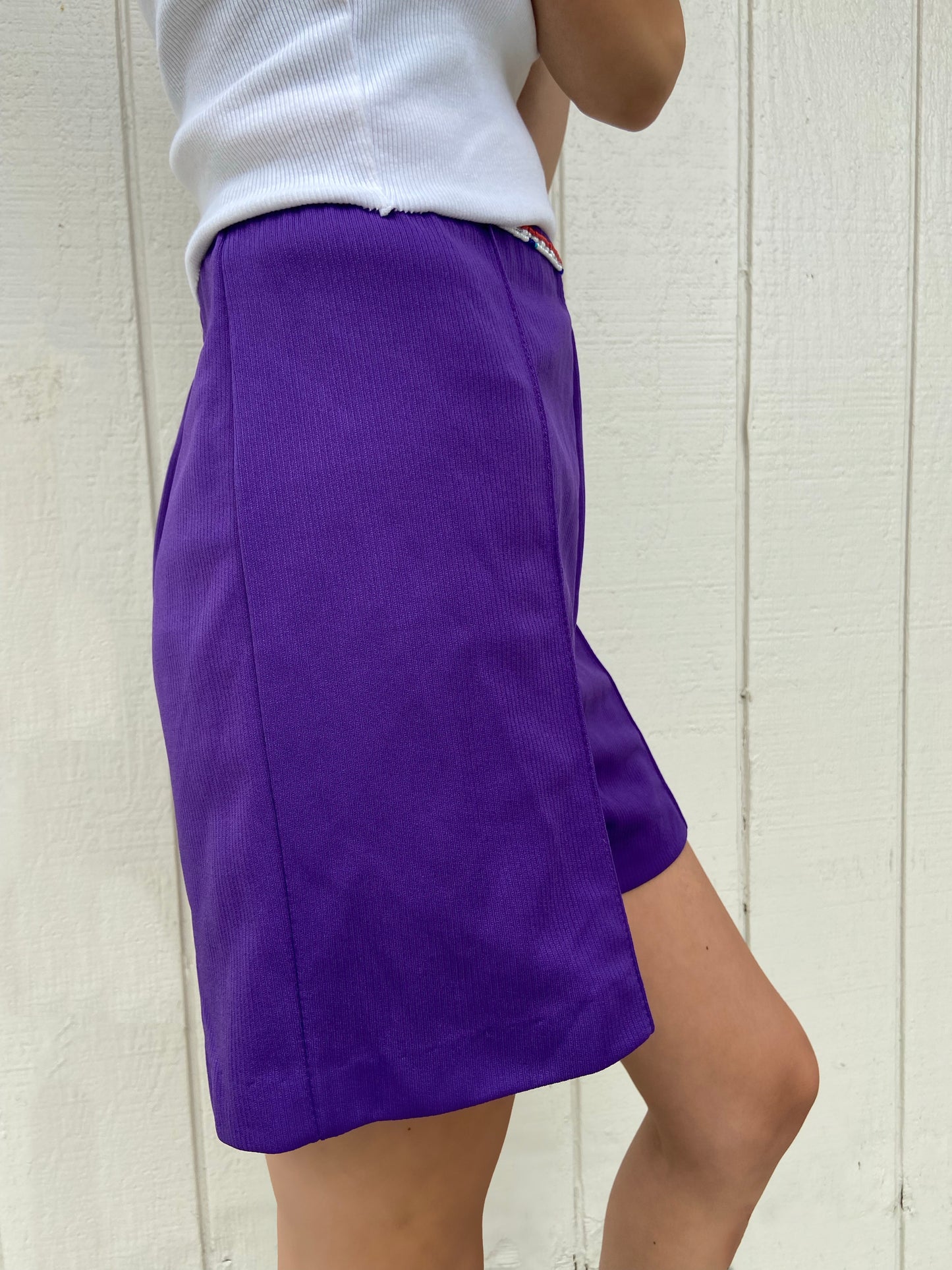 Purple Casual Shorts - 27"
