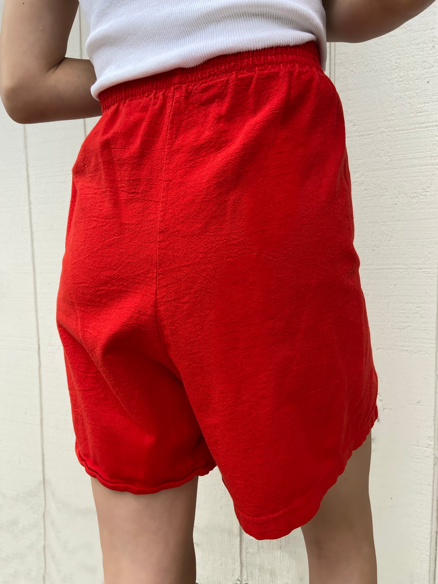 Red Playa del Carmen Casual Shorts - 26"
