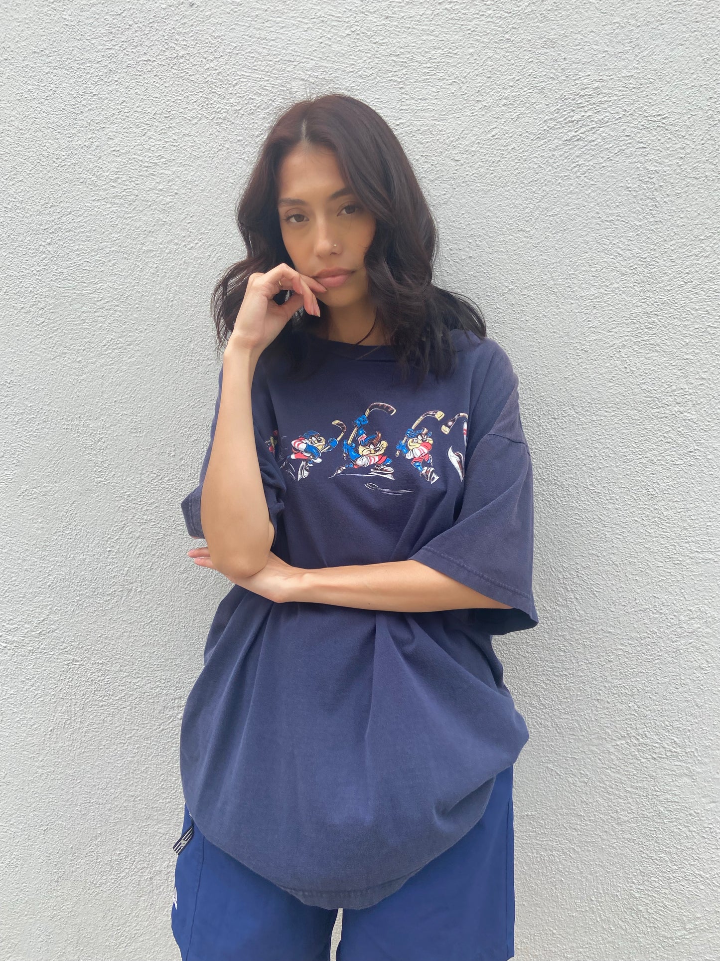 Navy Tasmanian Devil Hockey Tee