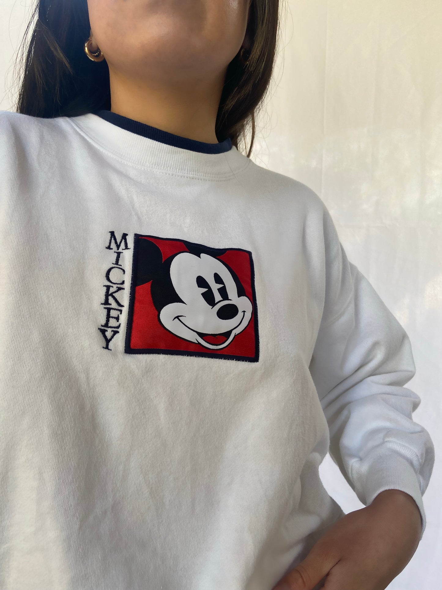 White Mickey Crewneck - S/M