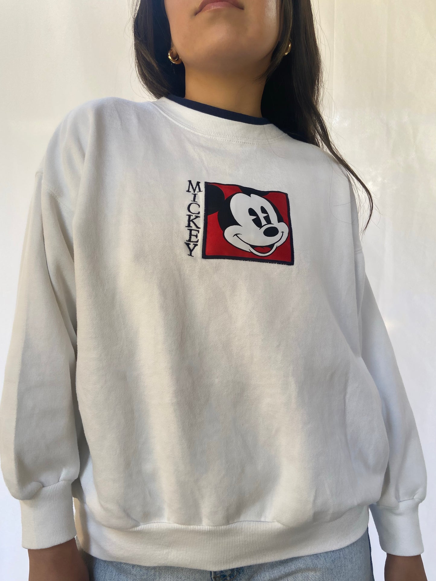 White Mickey Crewneck - S/M