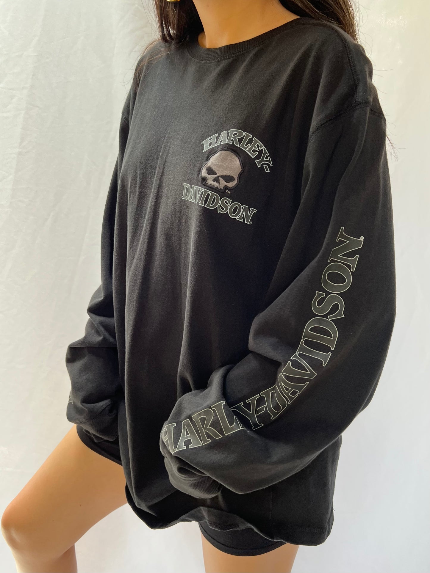 Harley Davidson Skull Long Sleeve Tee - XL