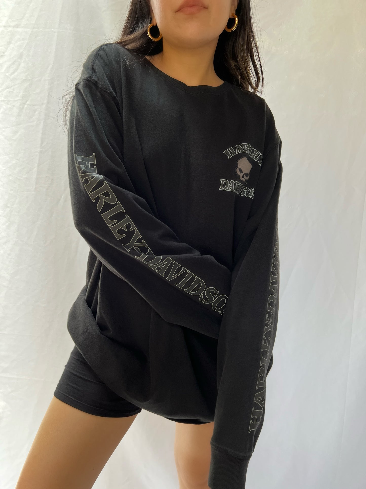 Harley Davidson Skull Long Sleeve Tee - XL