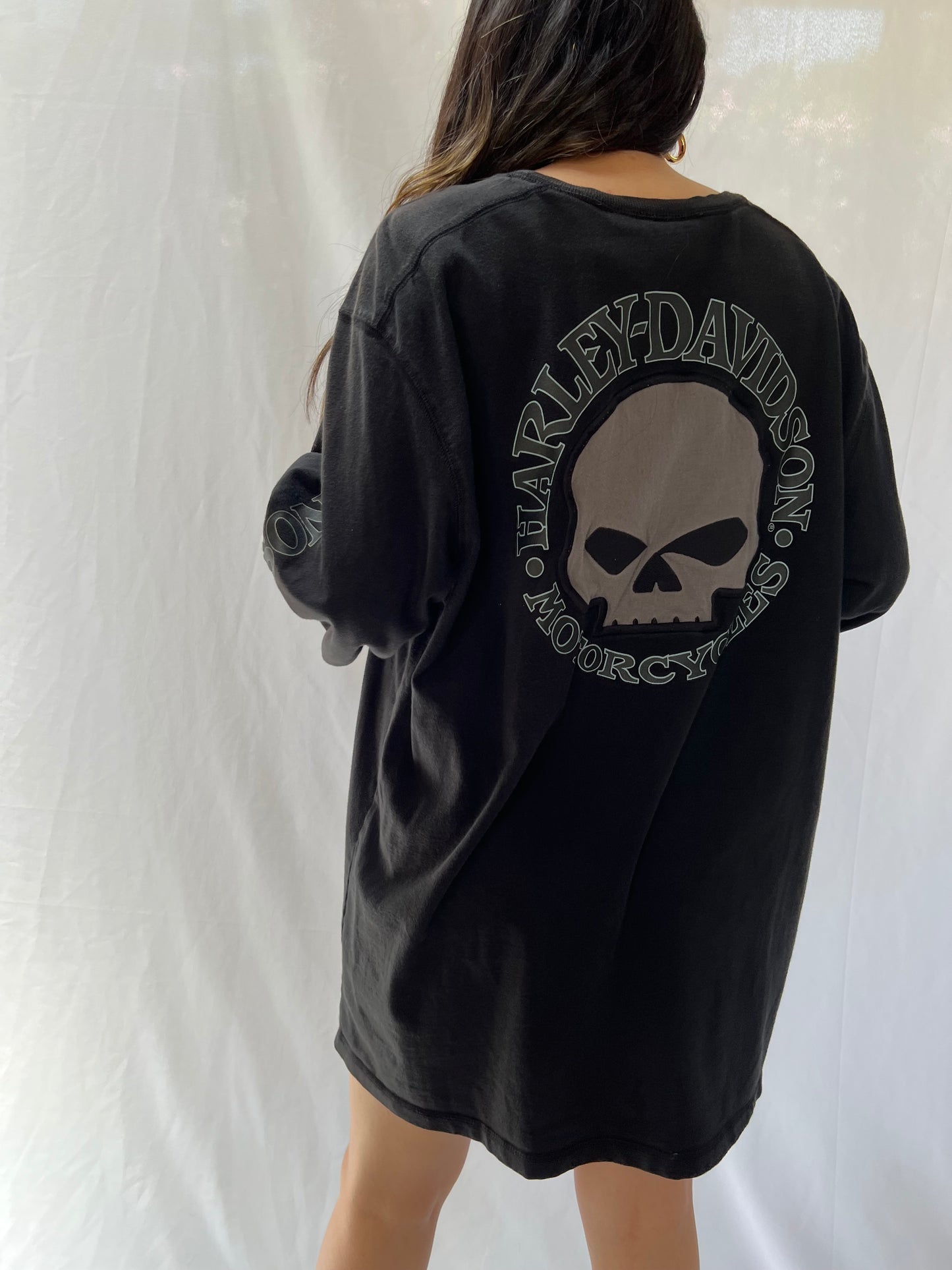 Harley Davidson Skull Long Sleeve Tee - XL