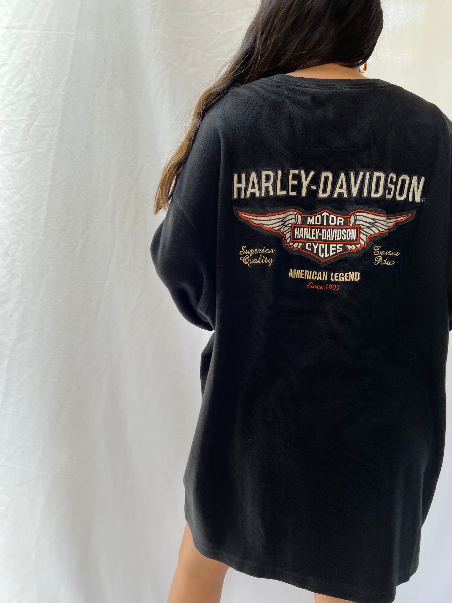 Harley Davidson American Legend L/S Henley - 2XL