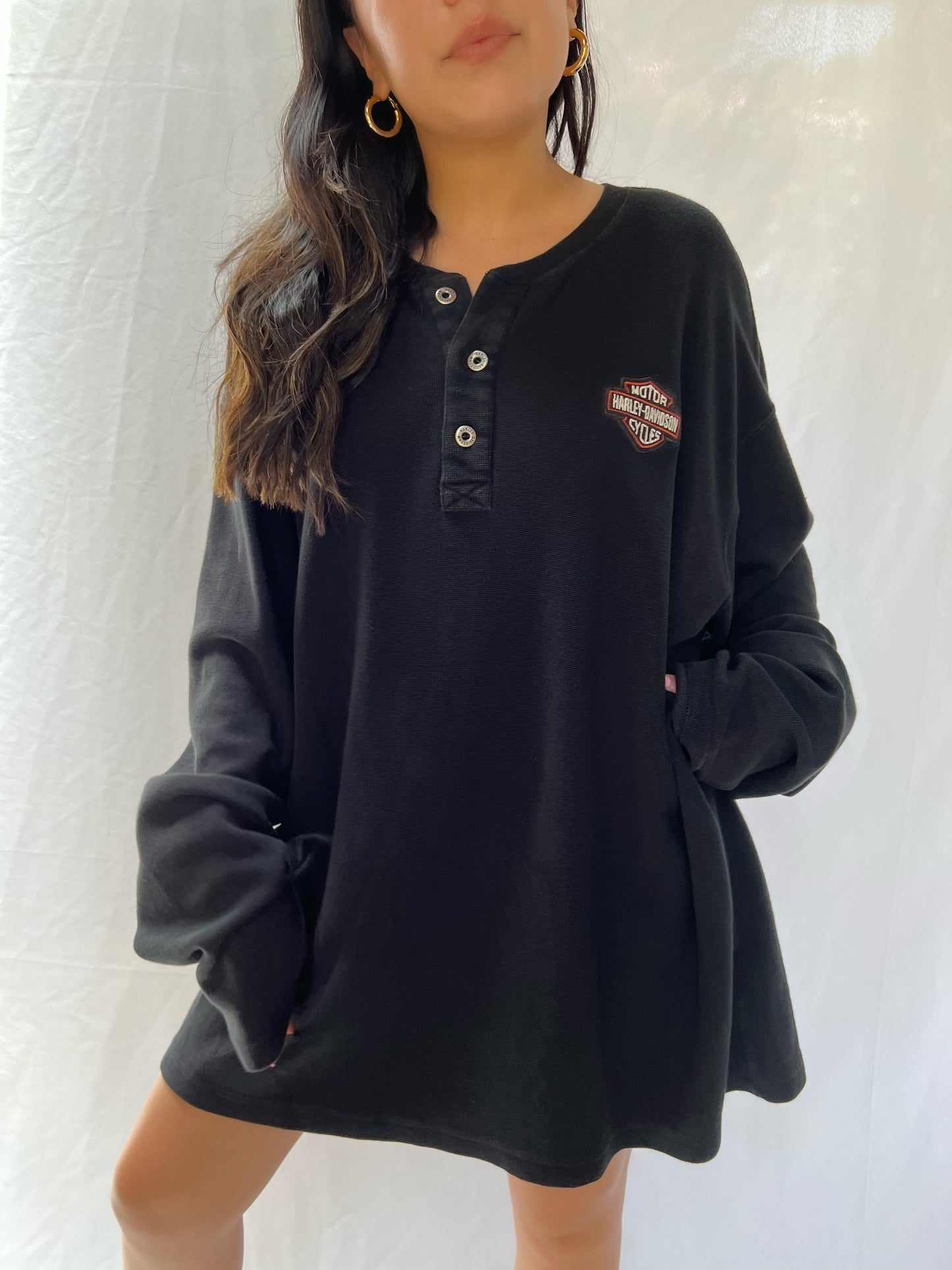 Harley Davidson American Legend L/S Henley - 2XL