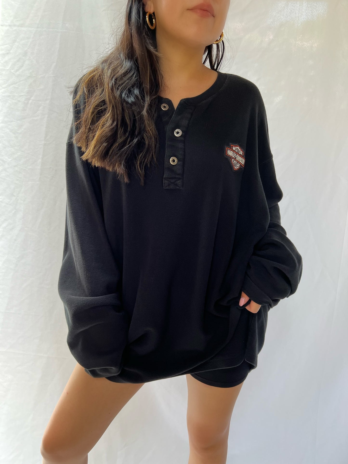 Harley Davidson American Legend L/S Henley - 2XL