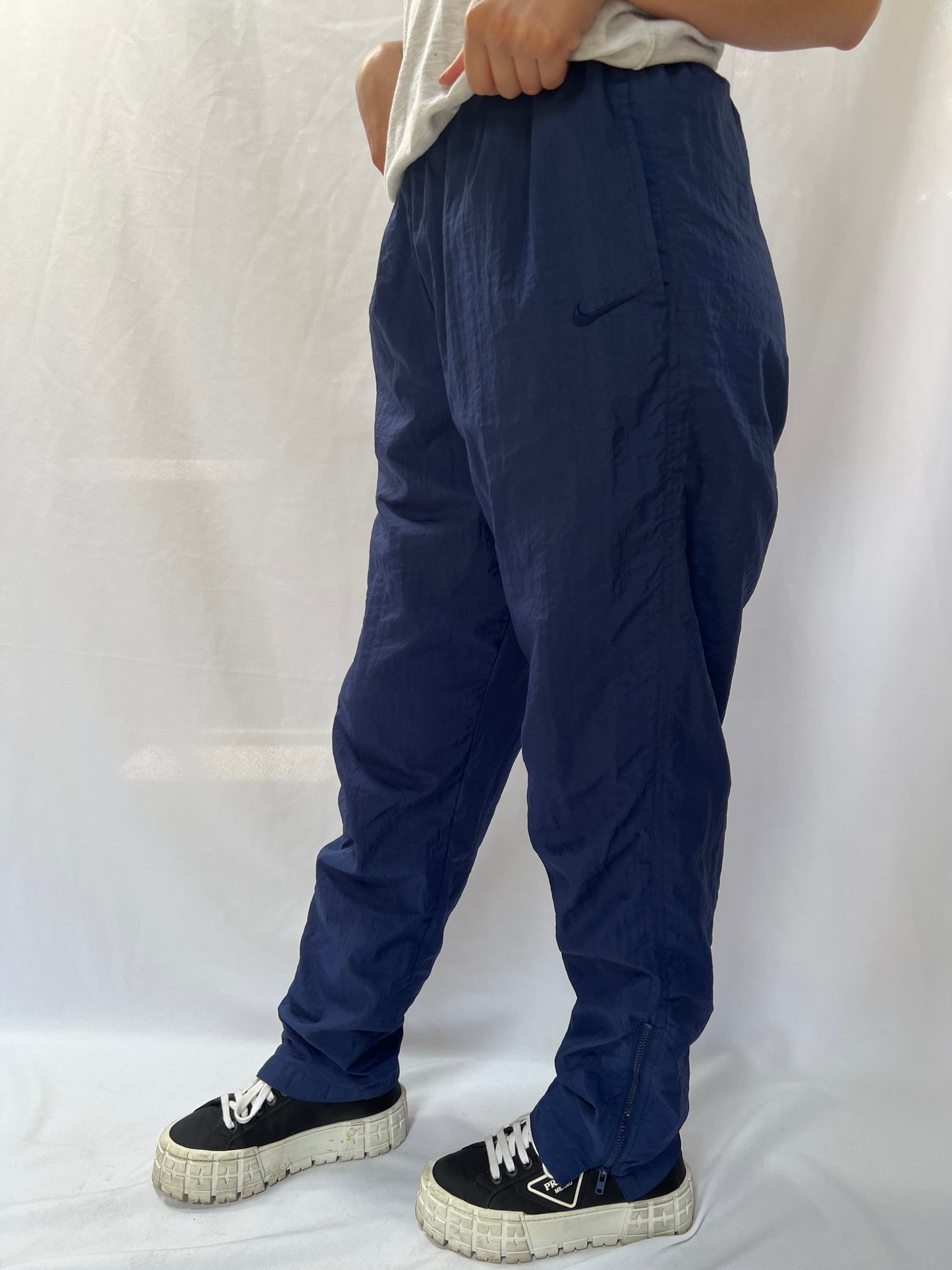 90's Nike Navy Nylon Pants - M