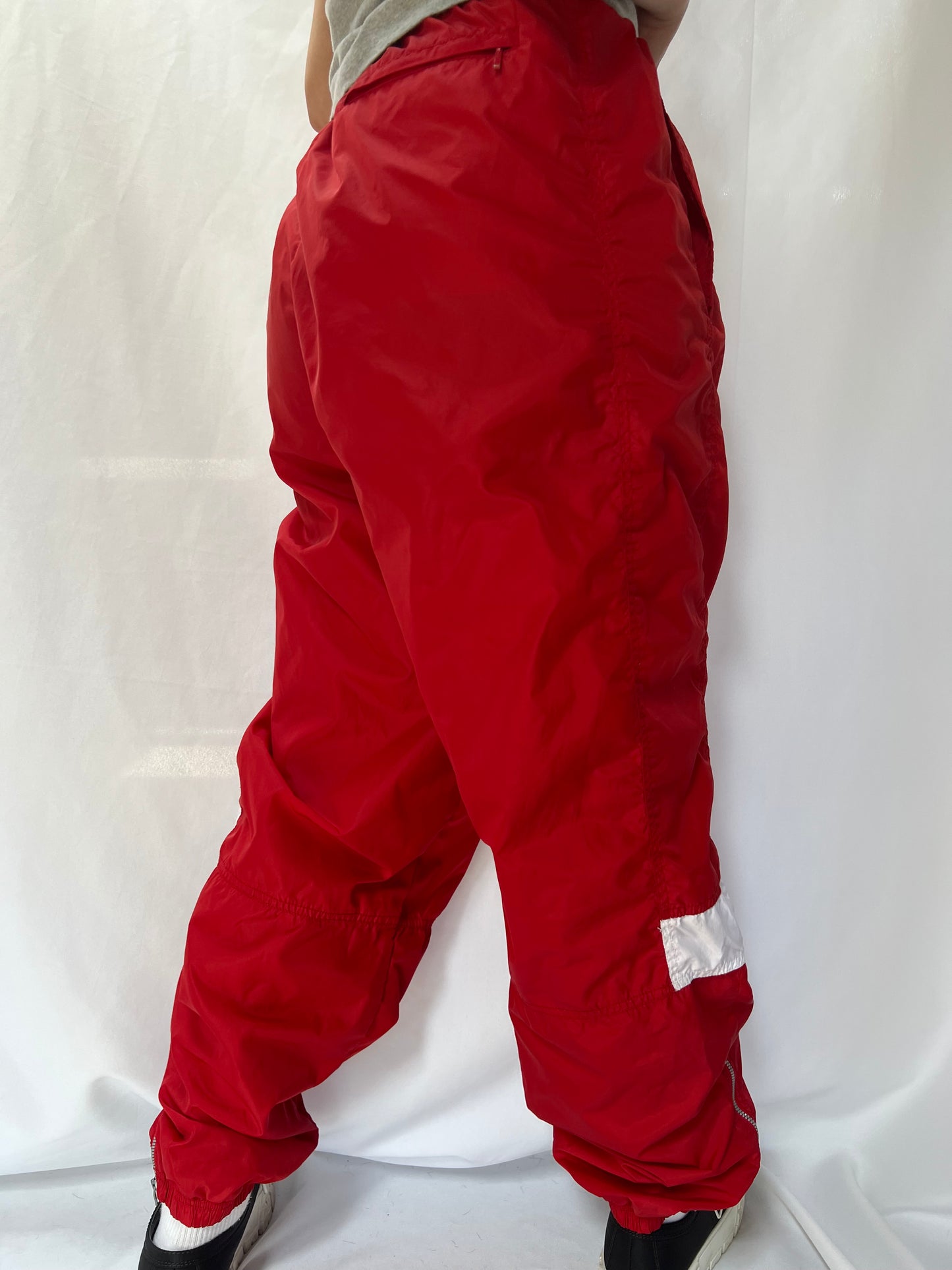 Nike Red/White Nylon Pants - XL