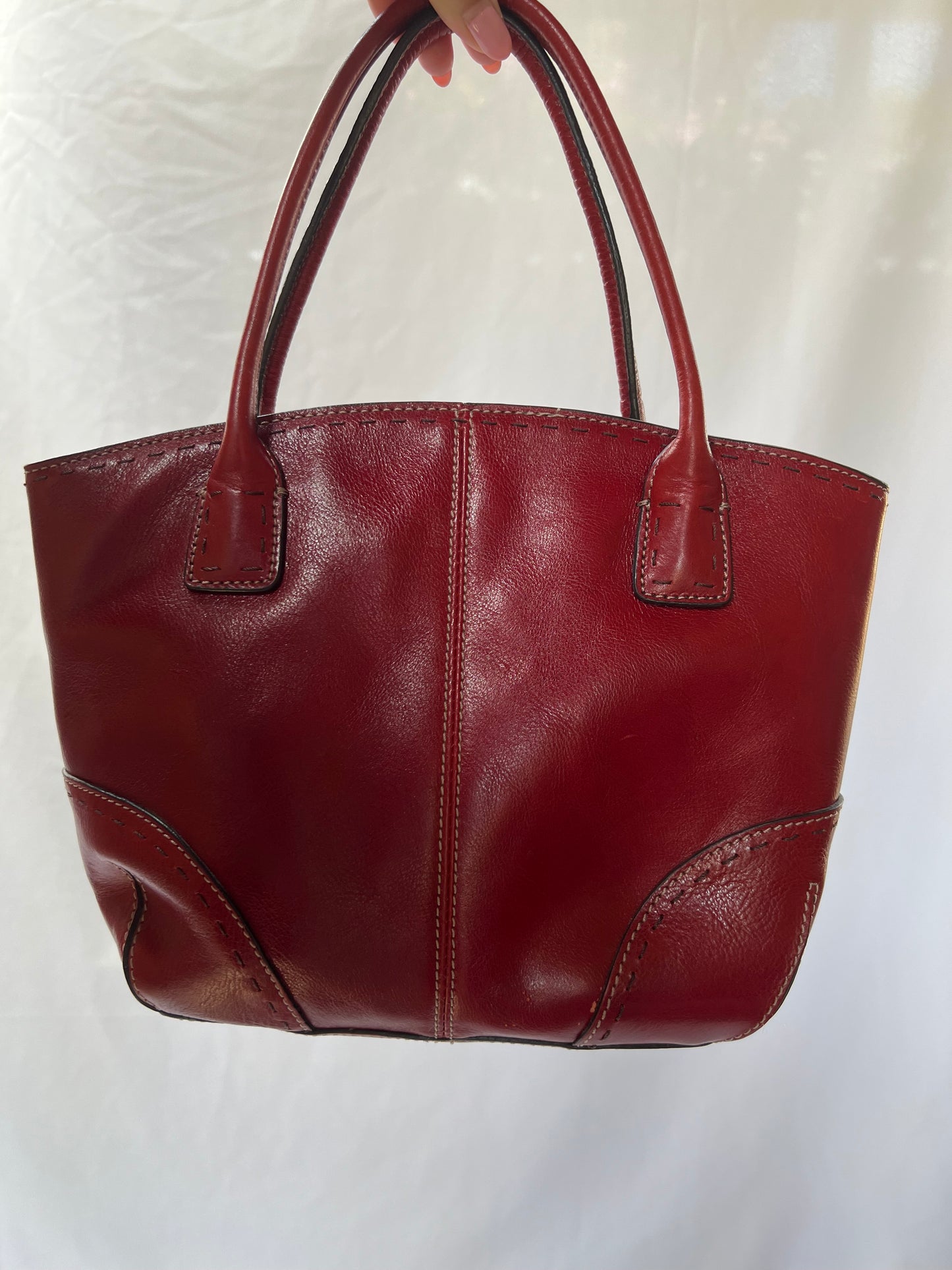Red Leather Fossil Handbag