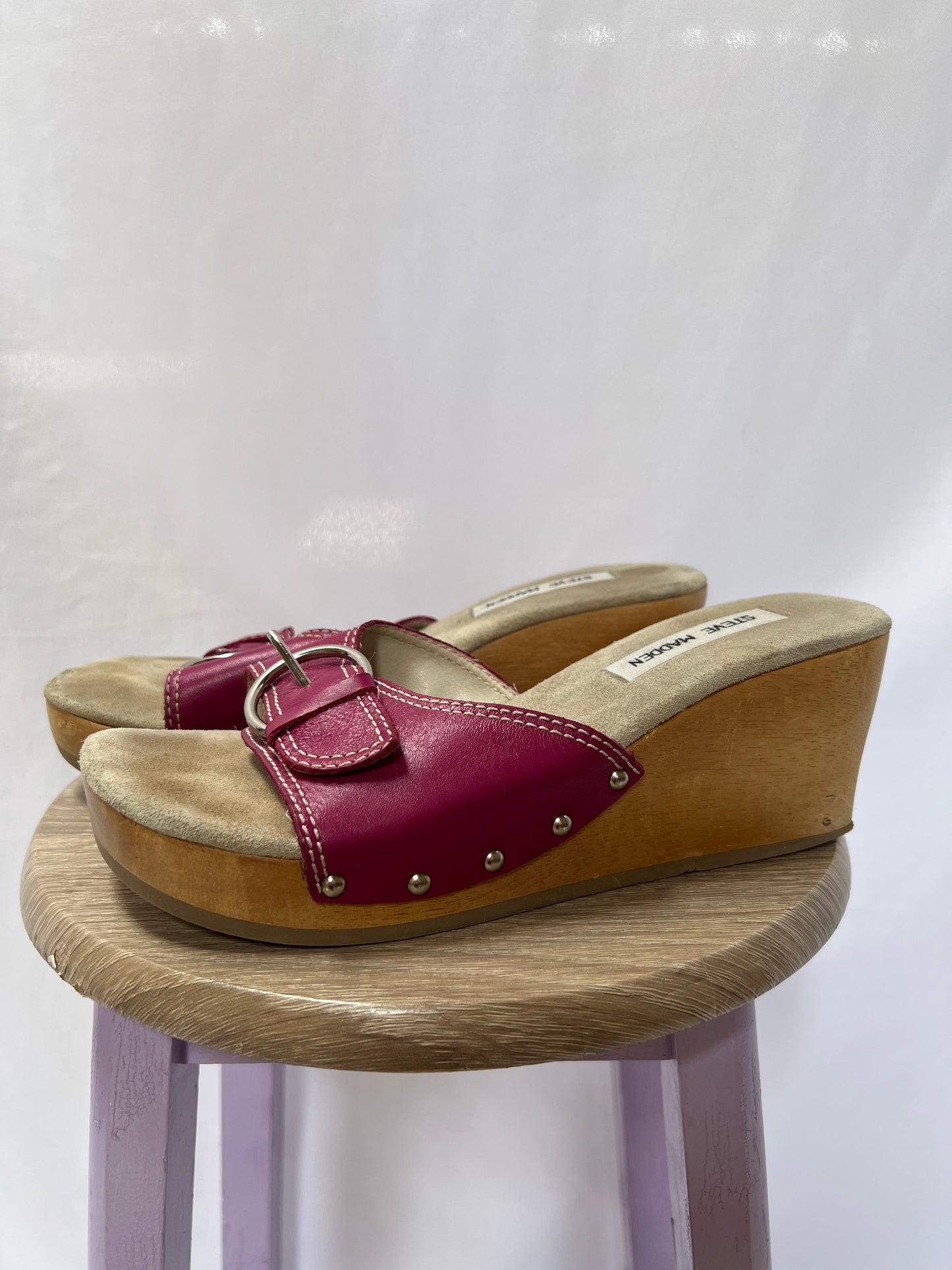 Pink Steve Madden Wedge Heels - 7/7.5