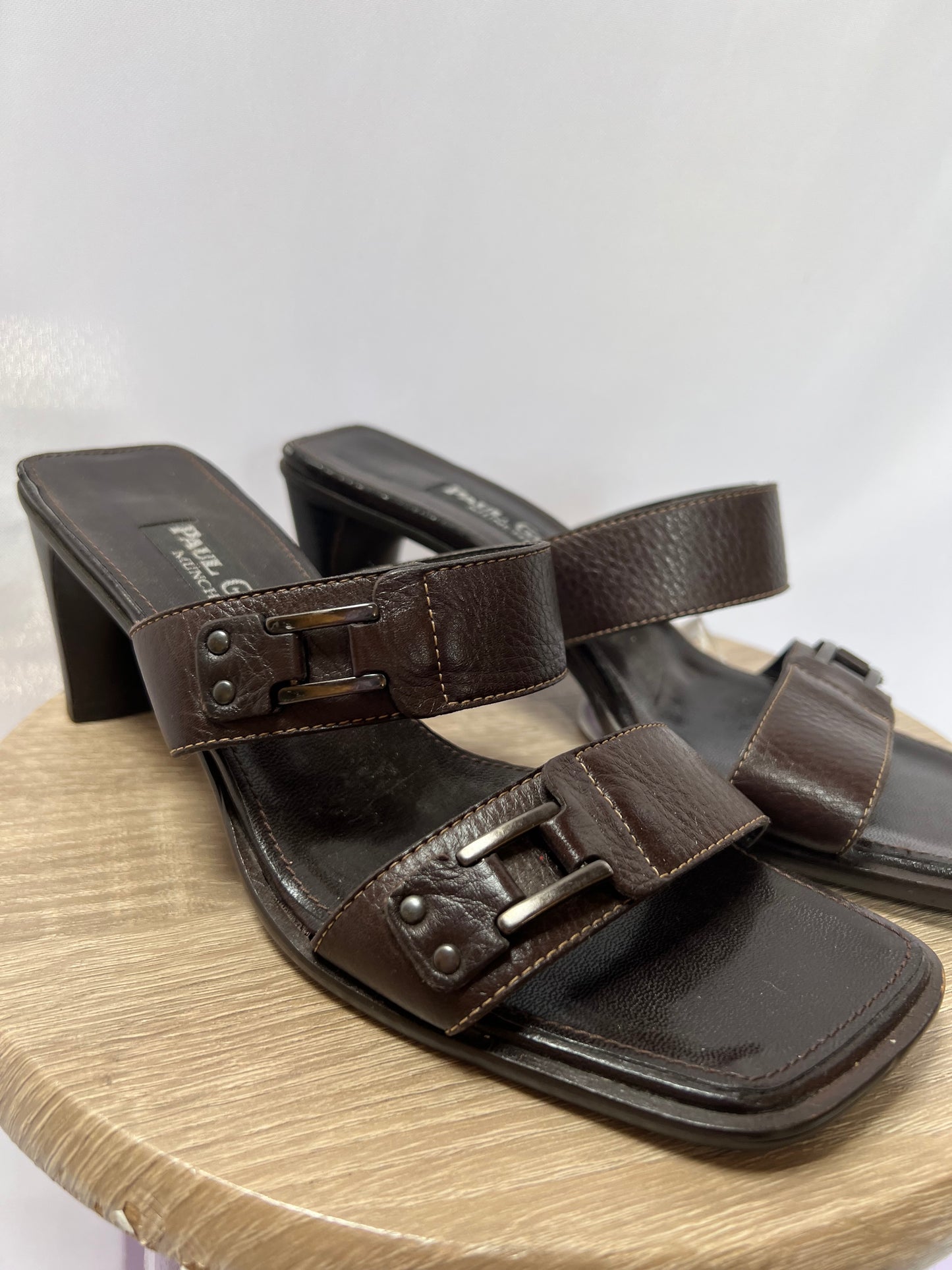 Brown Paul Green Mules - 5.5