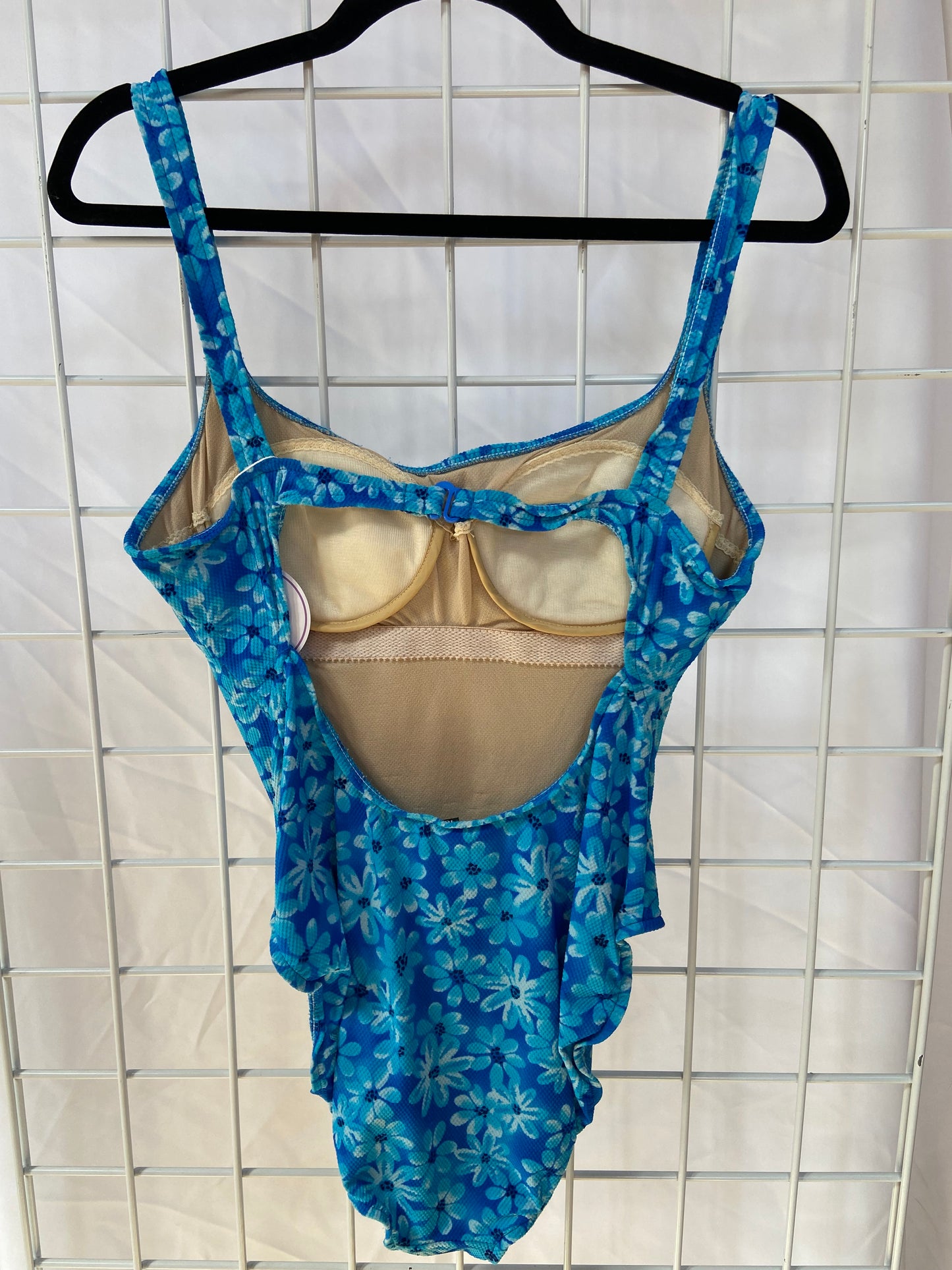 Blue Floral One-Piece Swimsuit - S/M