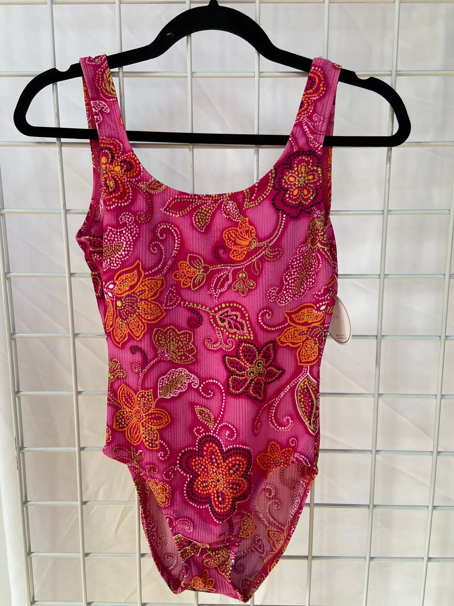 Pink Floral One-Piece Swimsuit - S/M