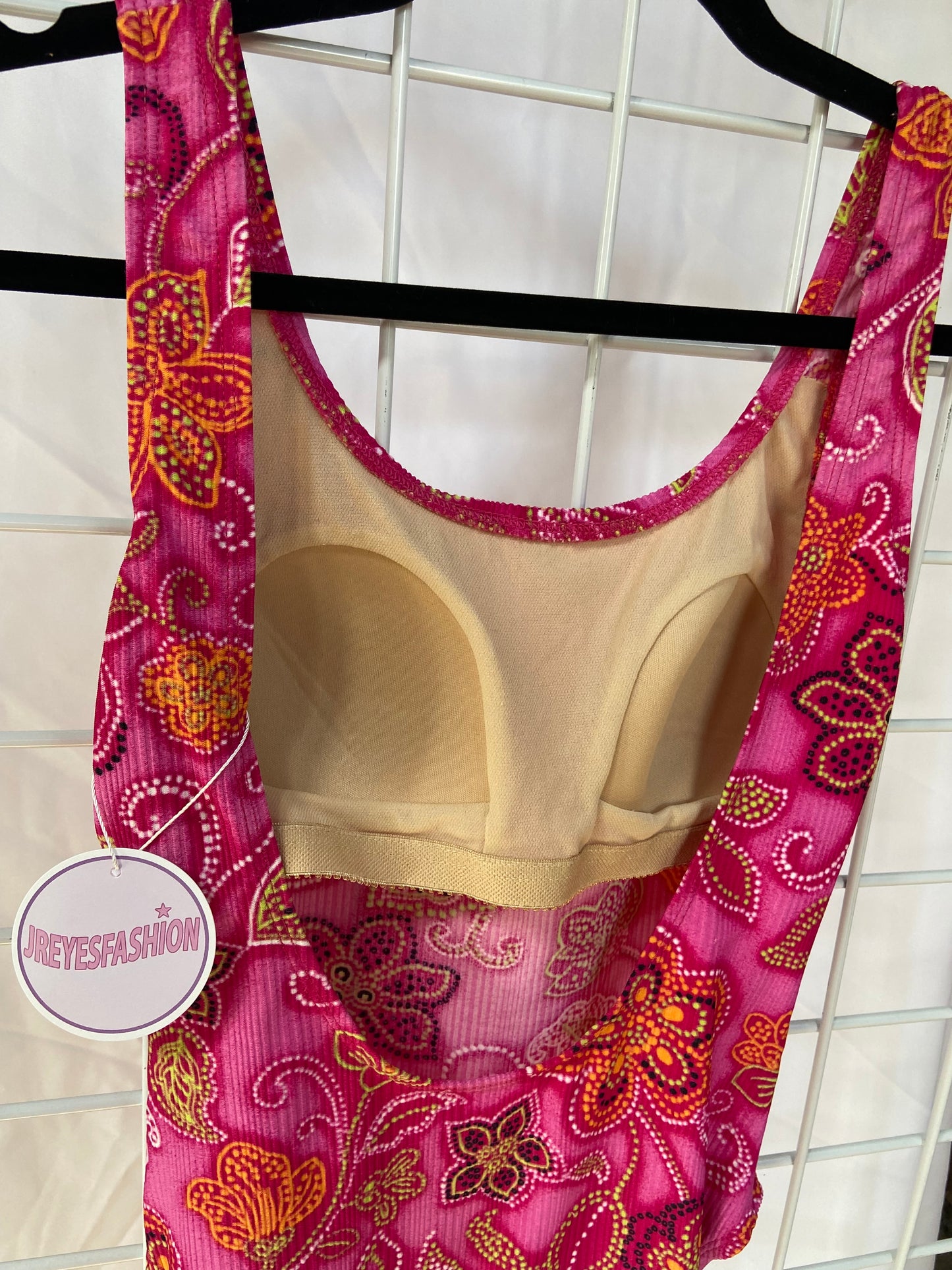Pink Floral One-Piece Swimsuit - S/M