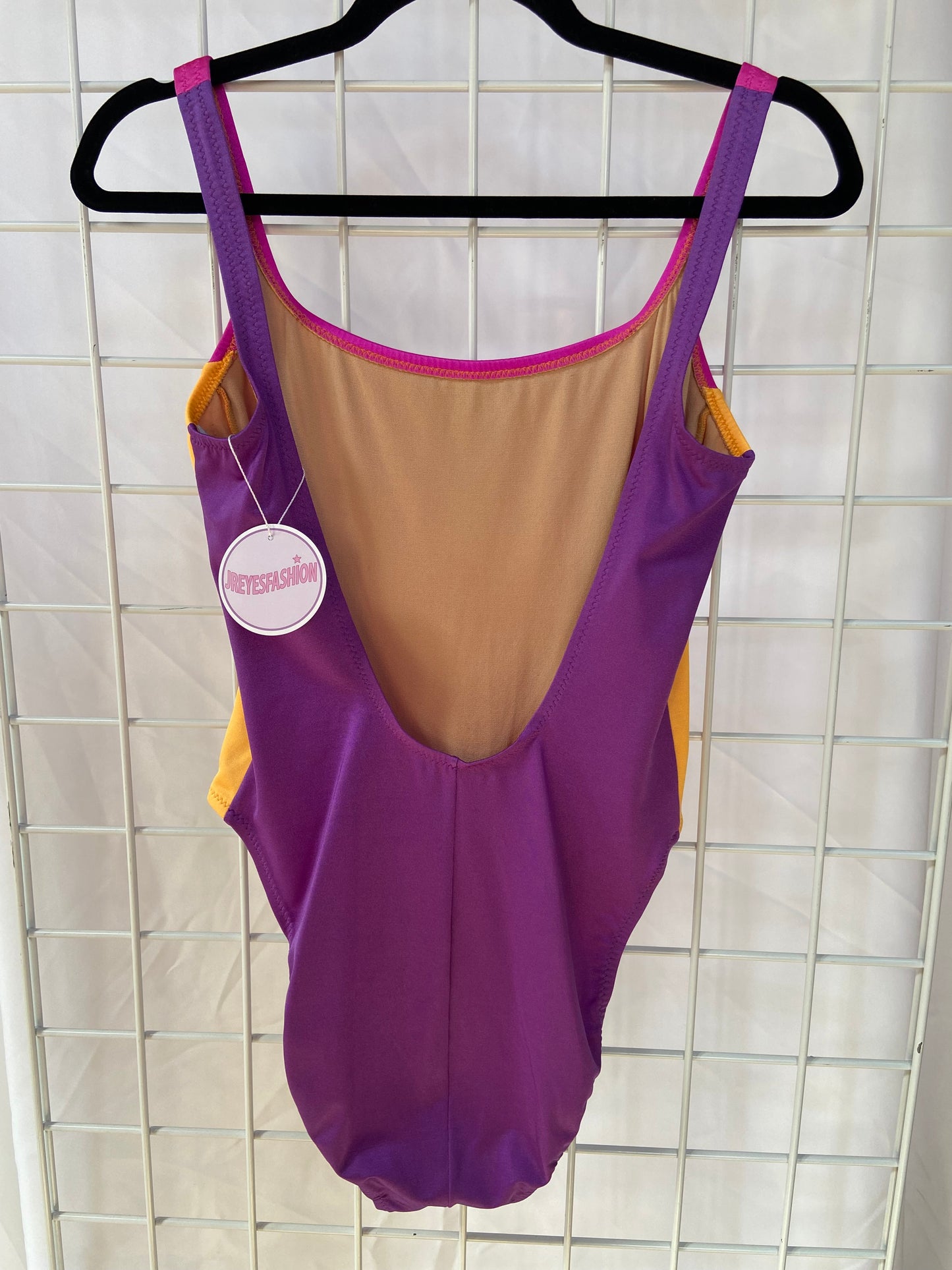 Pink Colorblock One-Piece Swimsuit - S/M