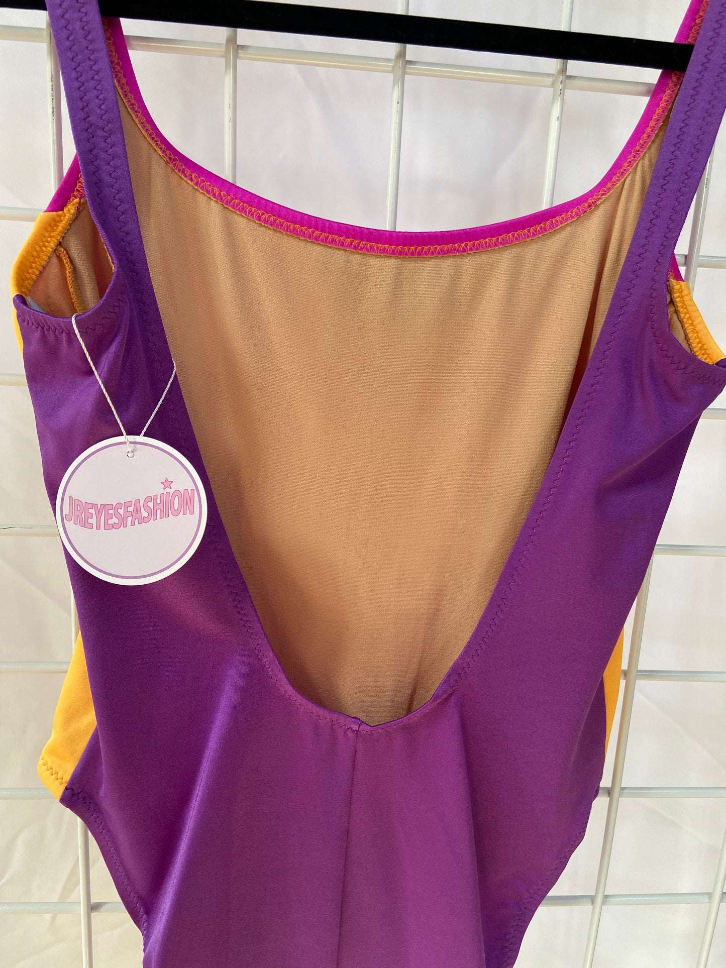 Pink Colorblock One-Piece Swimsuit - S/M