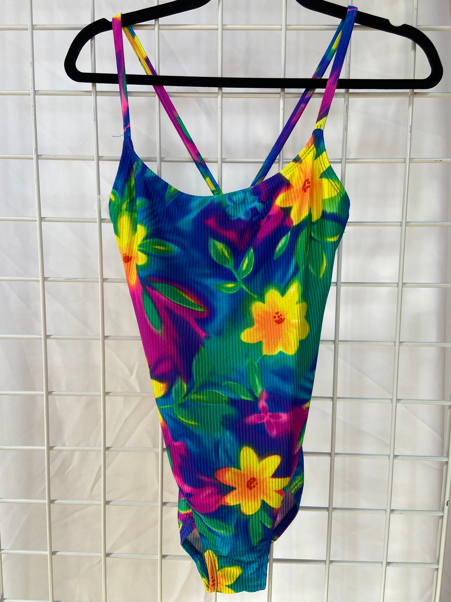 Rainbow Floral One-Piece Swimsuit - S/M