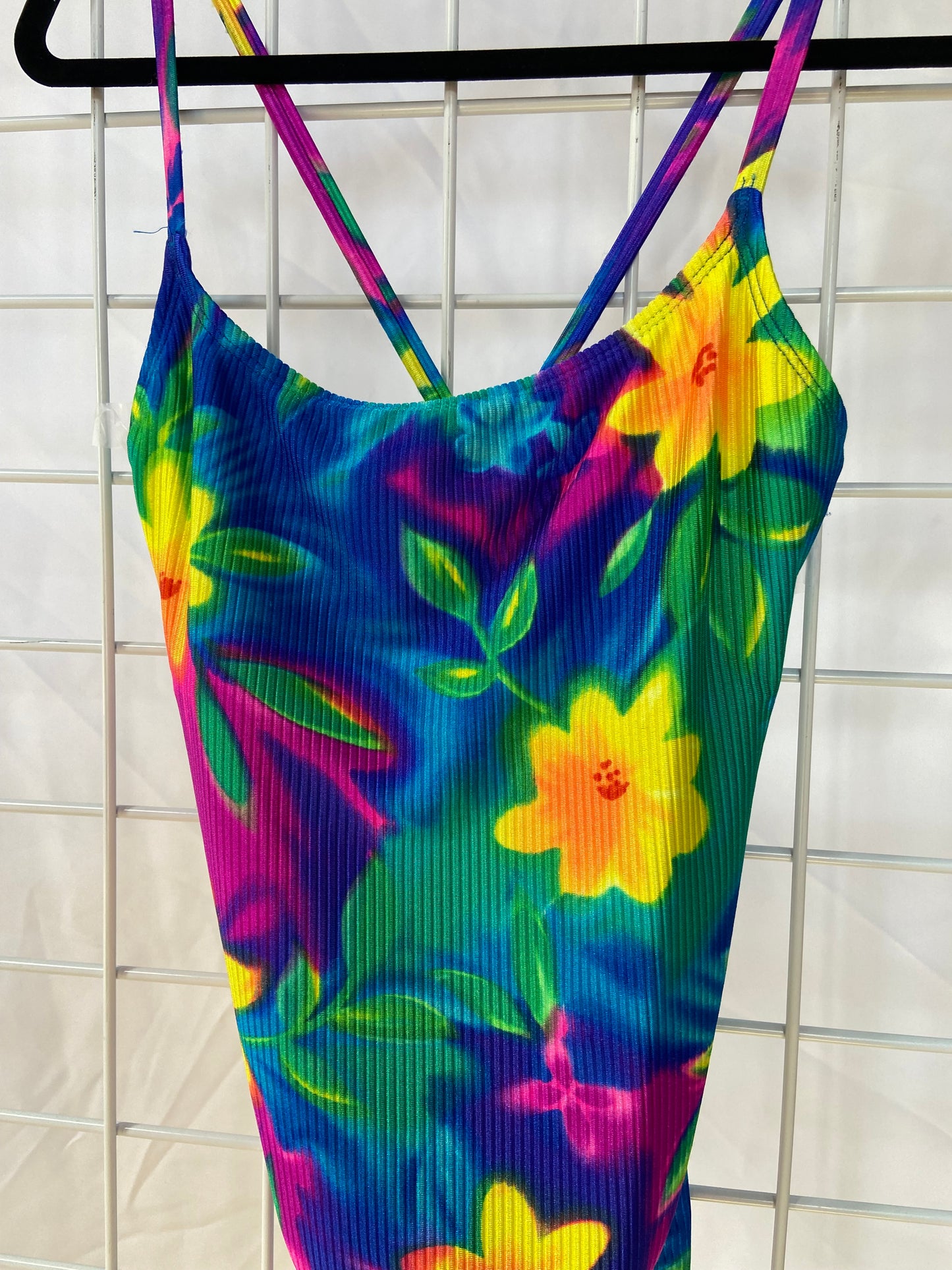 Rainbow Floral One-Piece Swimsuit - S/M