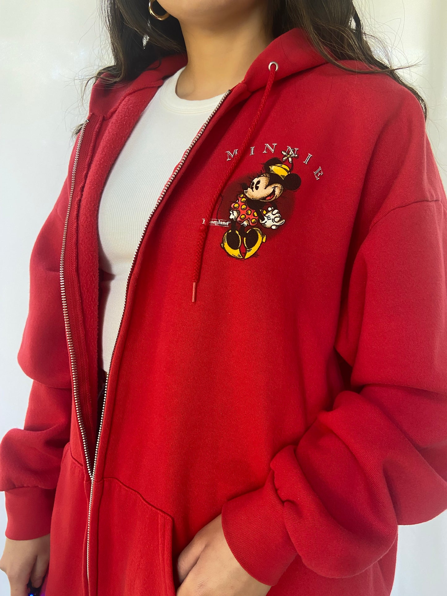 Red Minnie Mouse Zip-Up Jacket - XL