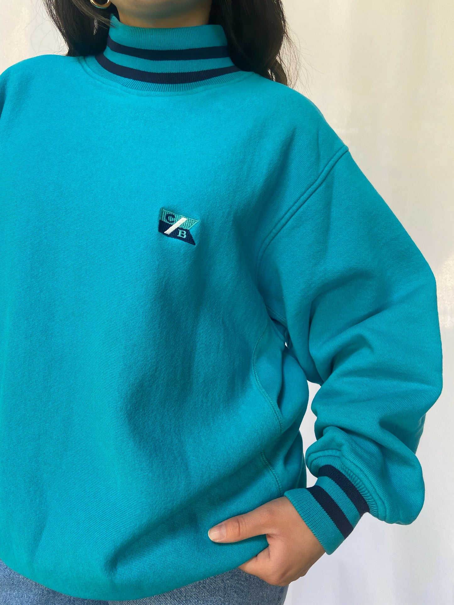 Teal Cutter & Buck Crewneck - M