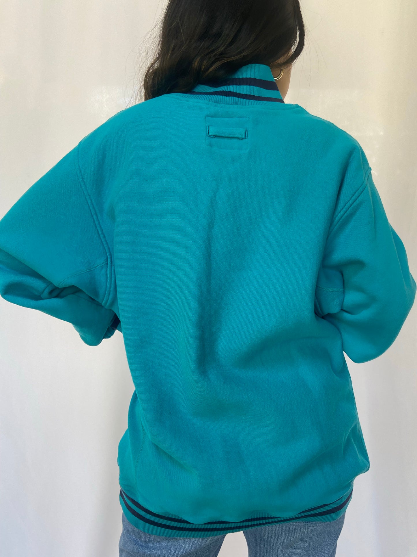 Teal Cutter & Buck Crewneck - M