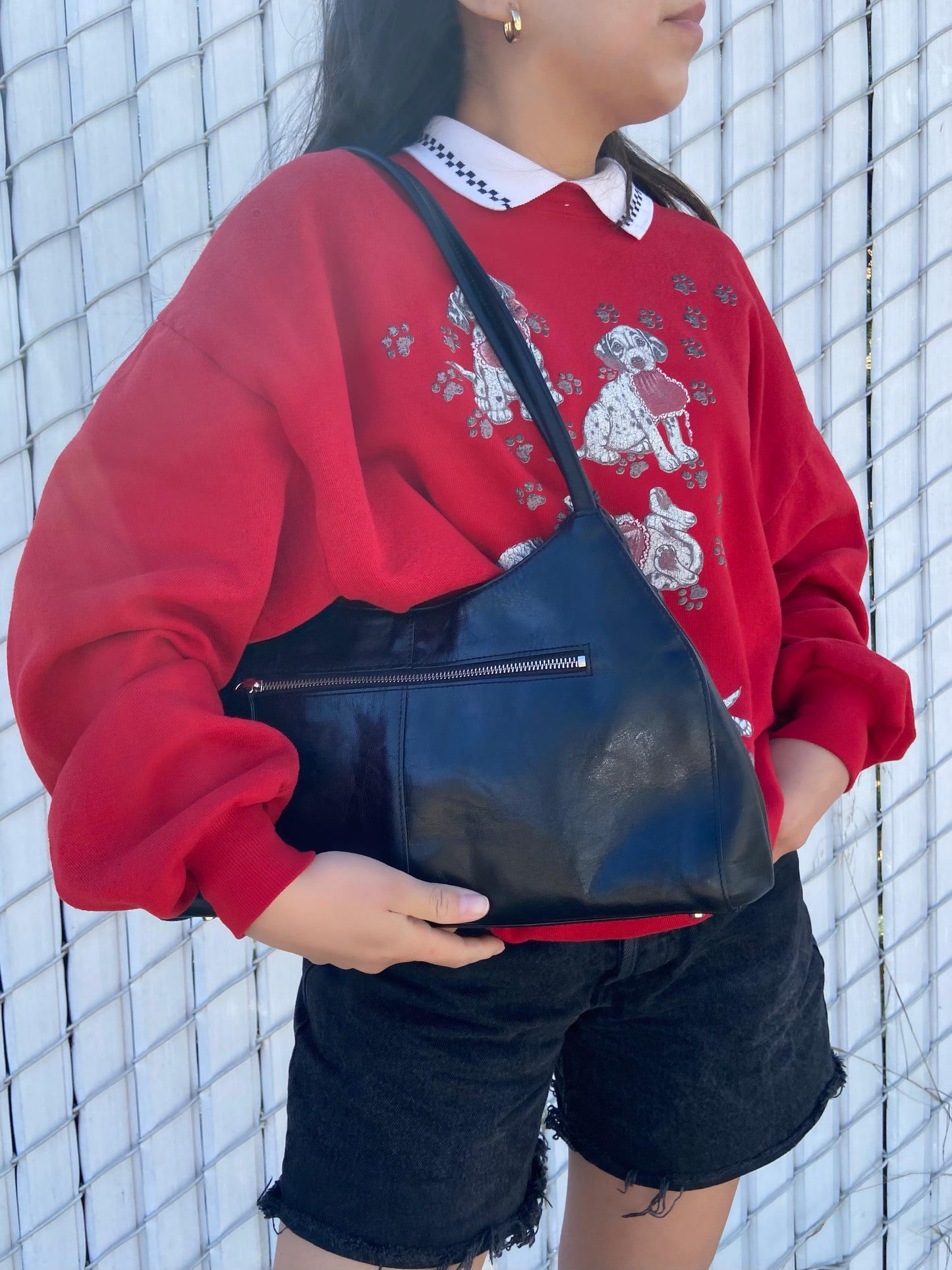 Black Leather Handbag