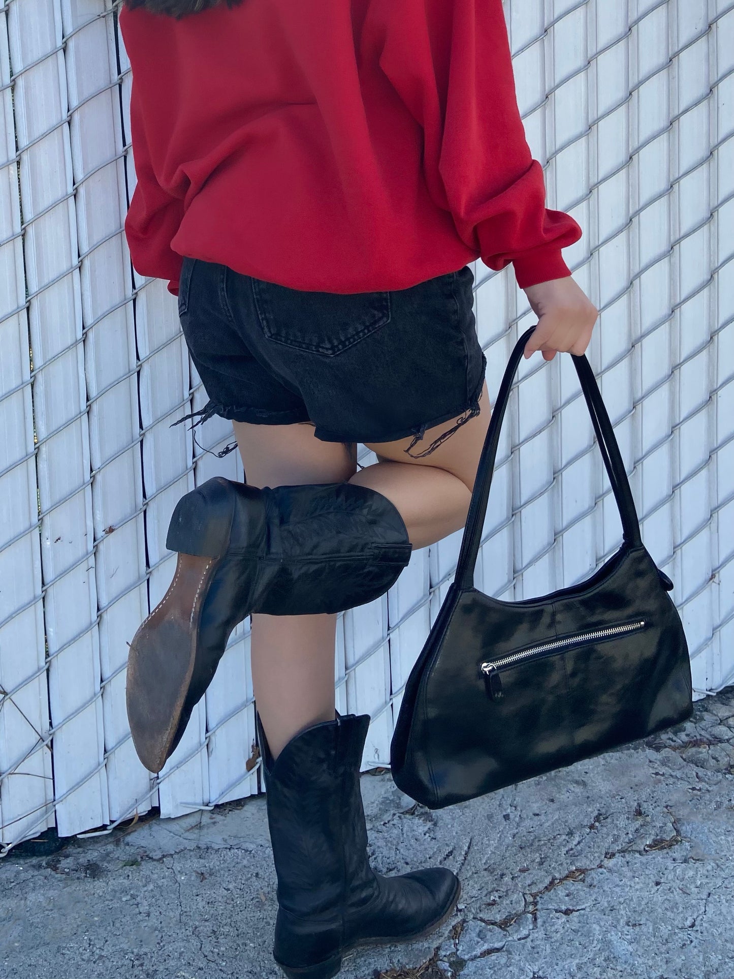 Black Leather Handbag