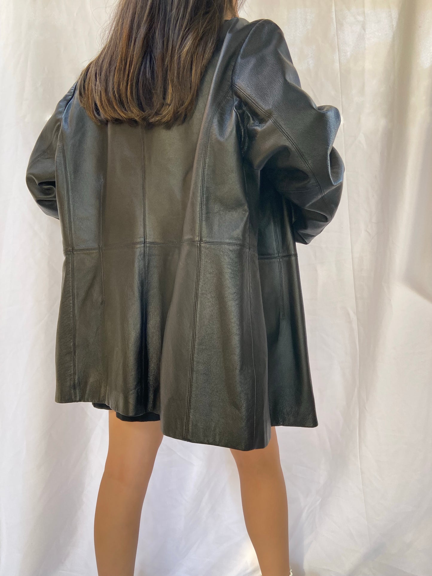Black Worthington Leather Jacket - XLarge