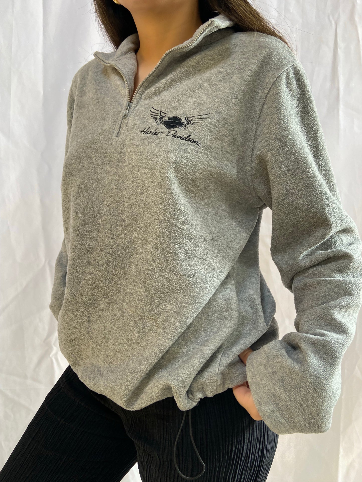 Grey Harley Davidson Fleece Jacket