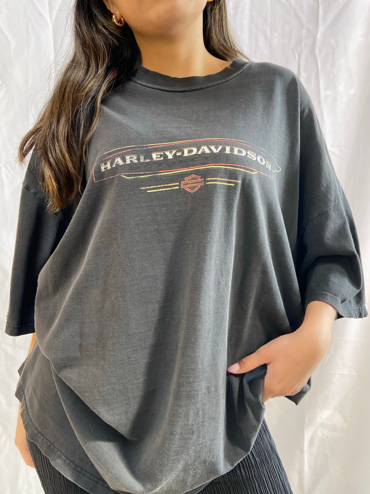 Black Downtown Seattle Harley Davidson Tee