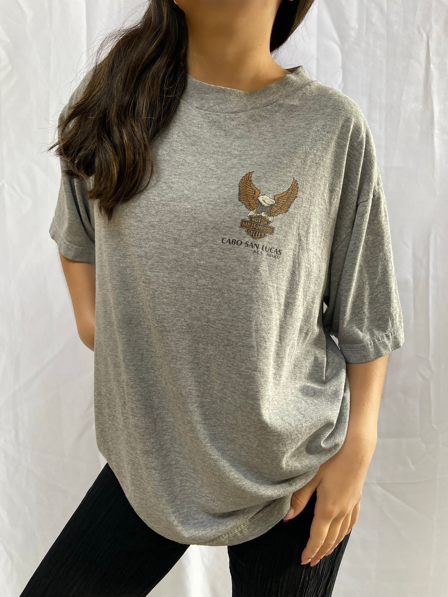 Grey Cabo San Lucas Harley Davidson Tee