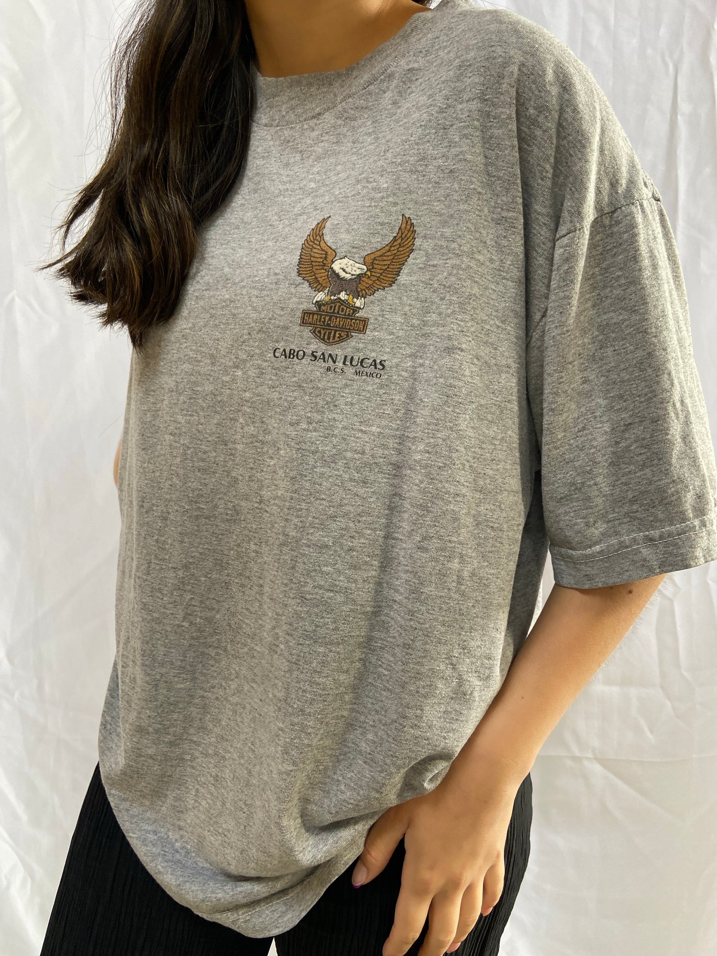 Grey Cabo San Lucas Harley Davidson Tee