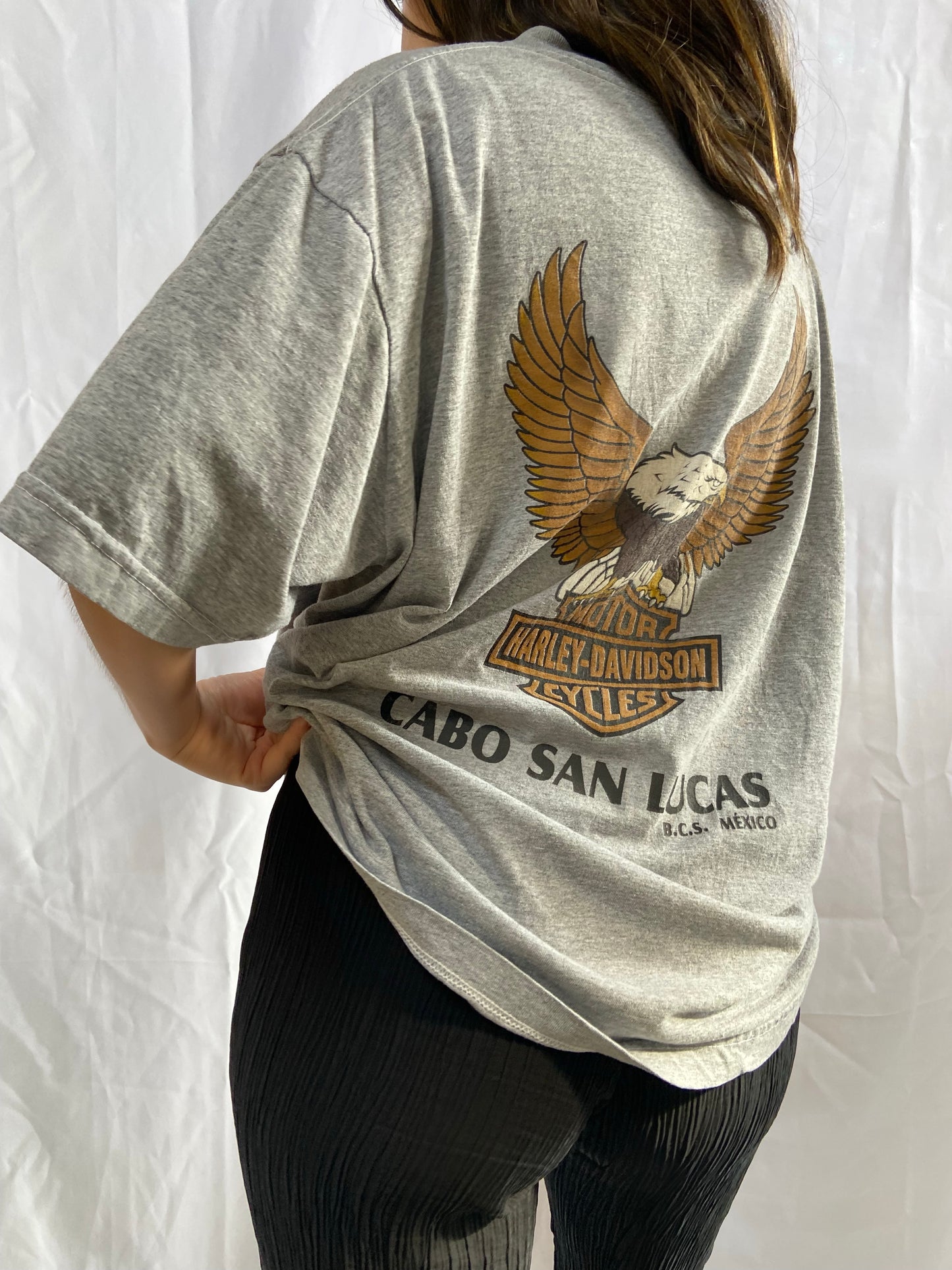Grey Cabo San Lucas Harley Davidson Tee