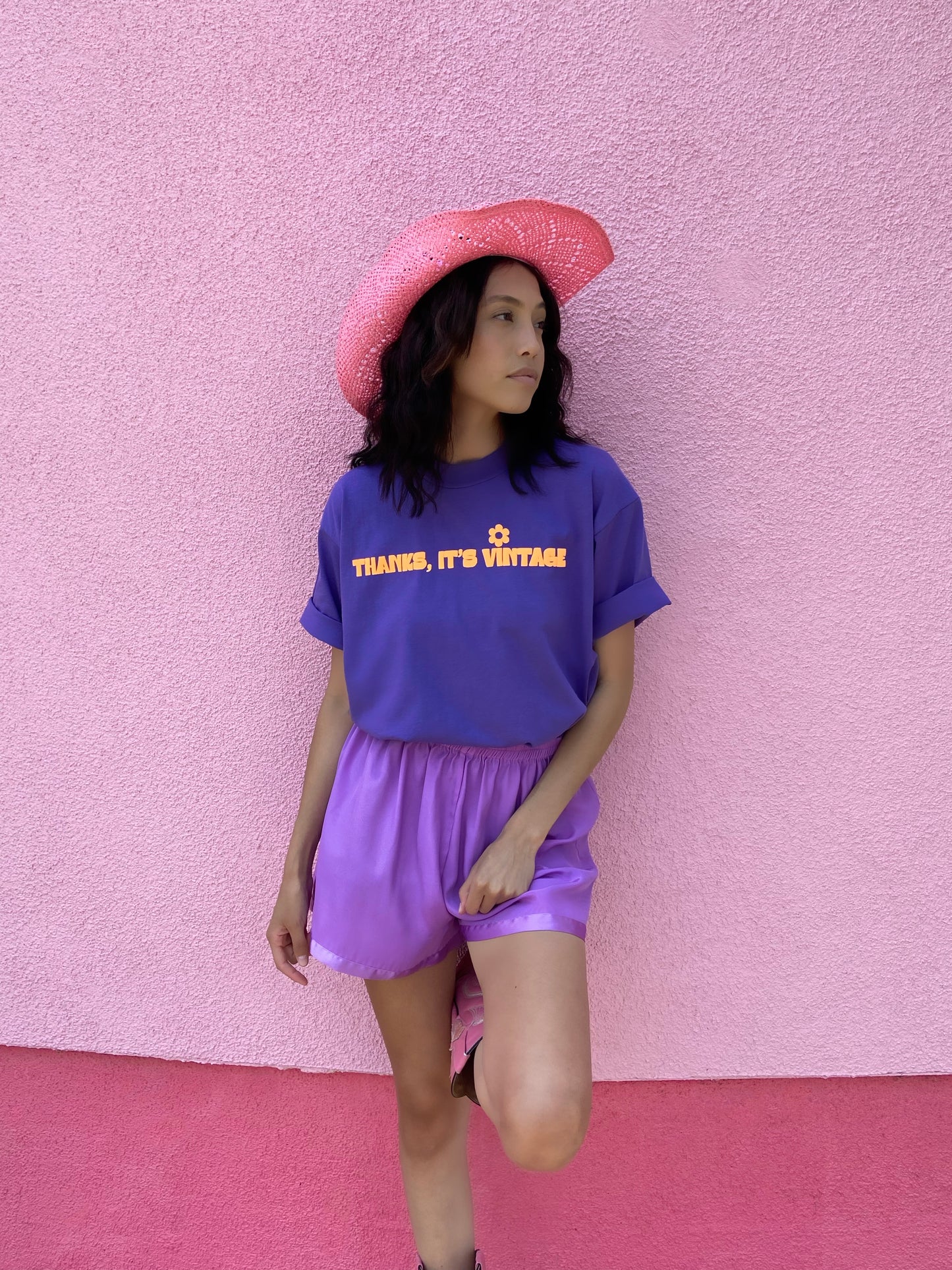 Thanks, It’s Vintage Tee - Purple/ Orange - Large
