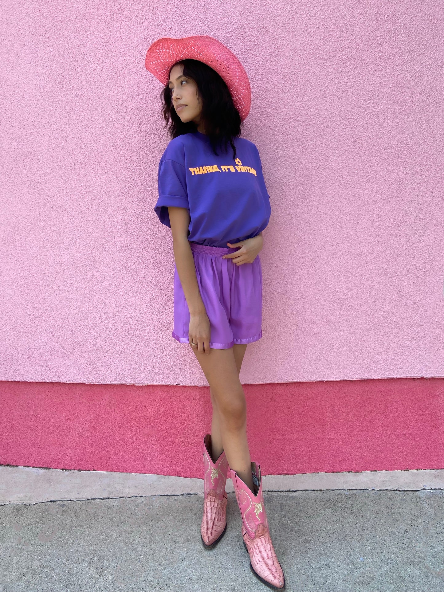 Thanks, It’s Vintage Tee - Purple/ Orange - Large