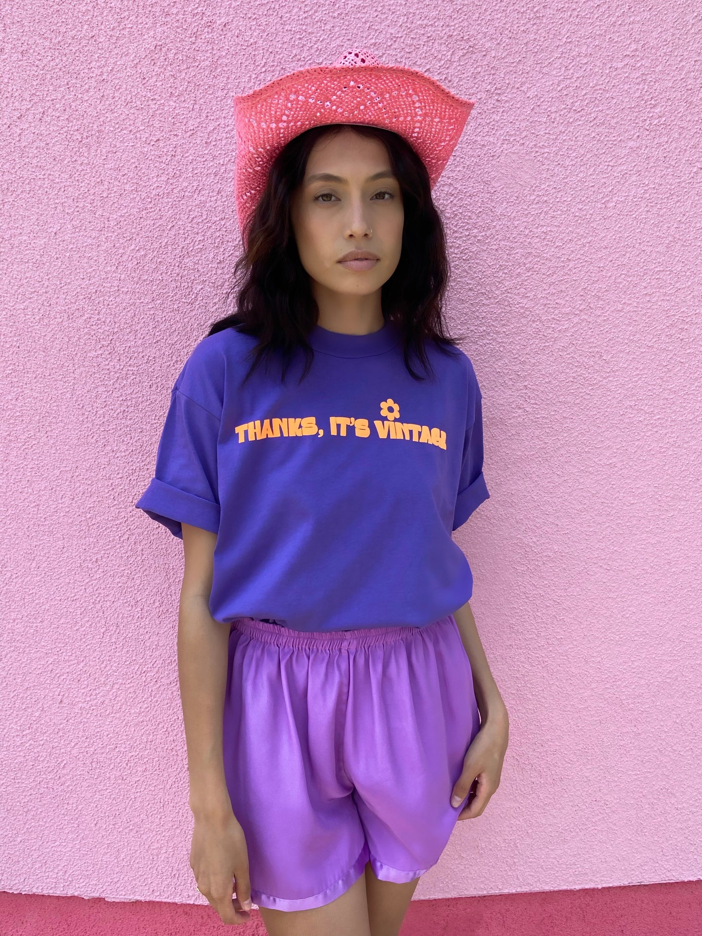 Thanks, It’s Vintage Tee - Purple/ Orange - Large
