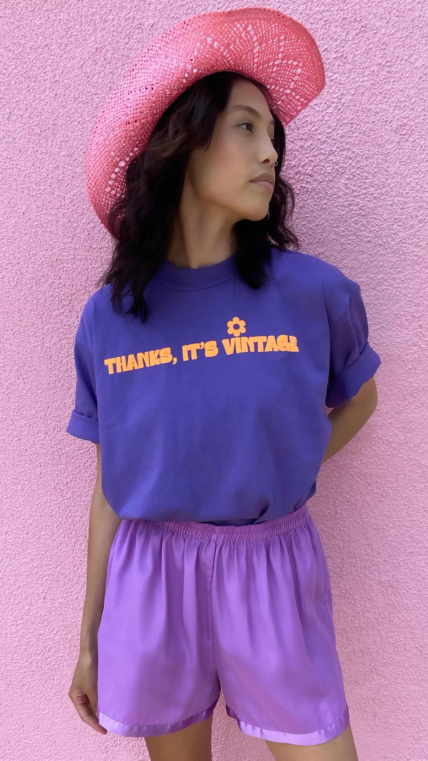 Thanks, It’s Vintage Tee - Purple/ Orange - Large