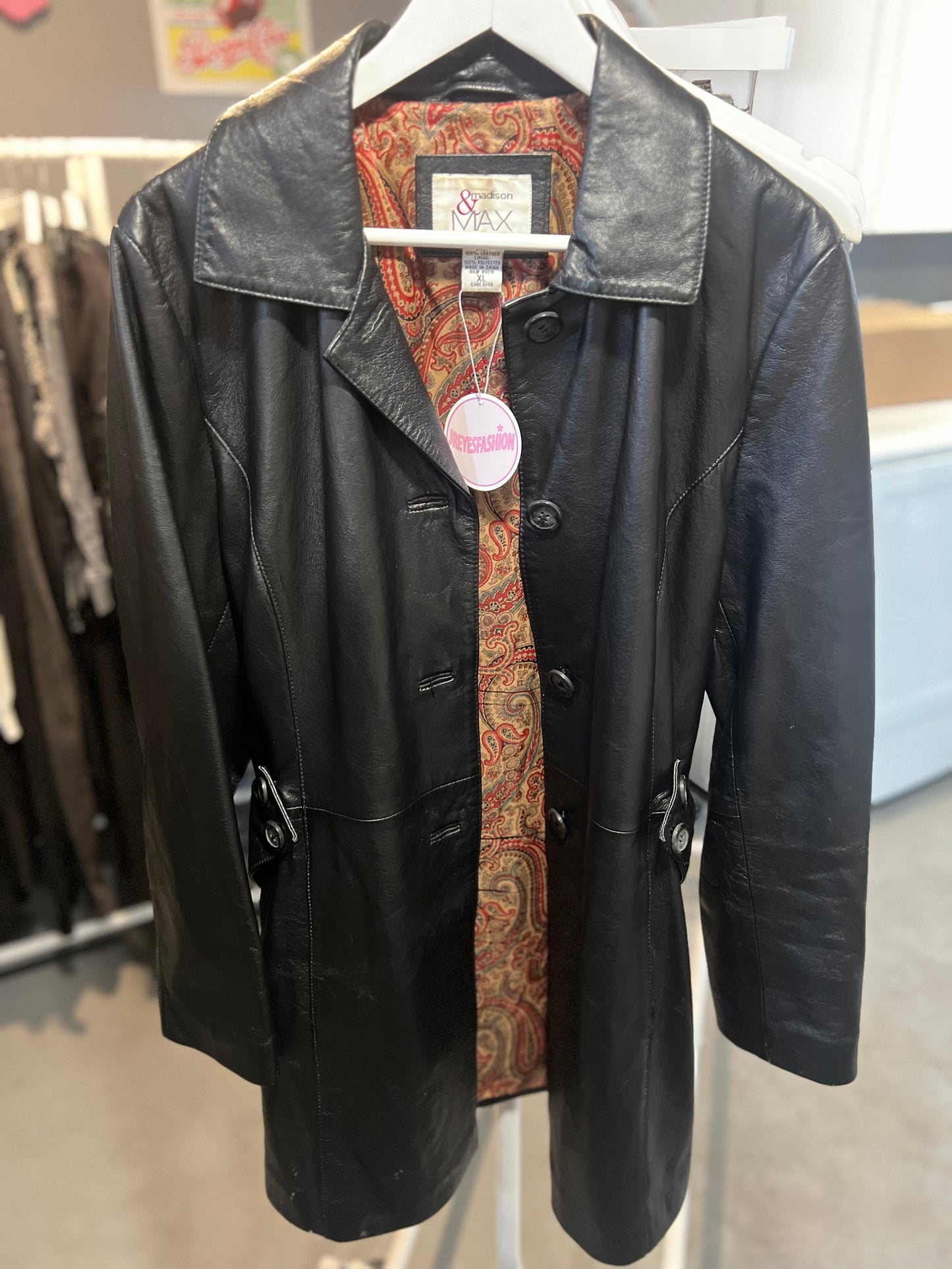 Madison & Max Leather Jacket - L/XL