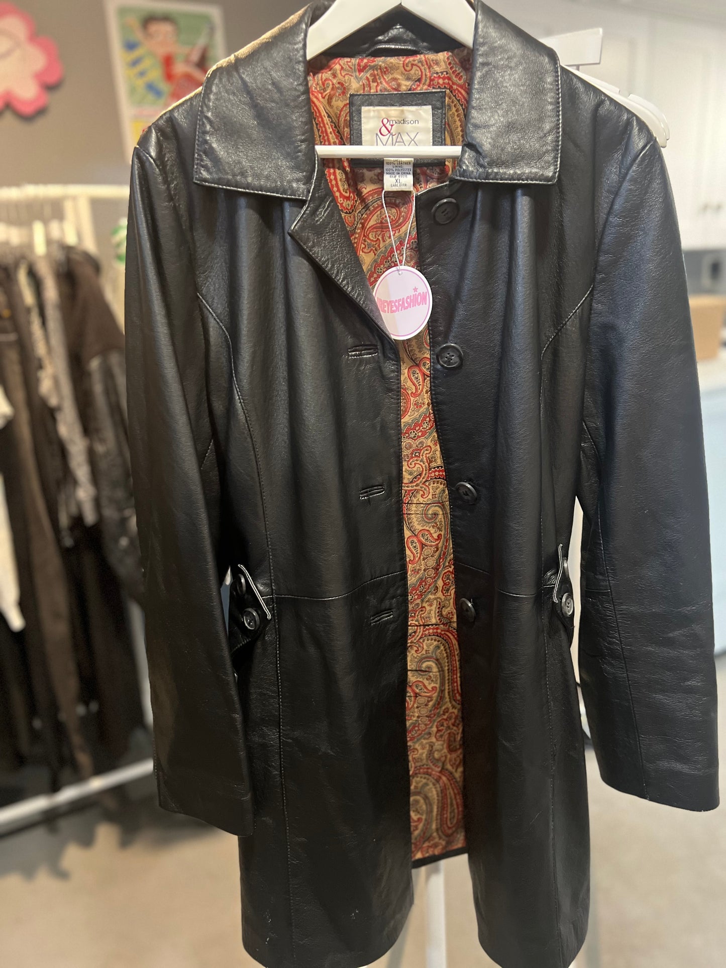 Madison & Max Leather Jacket - L/XL