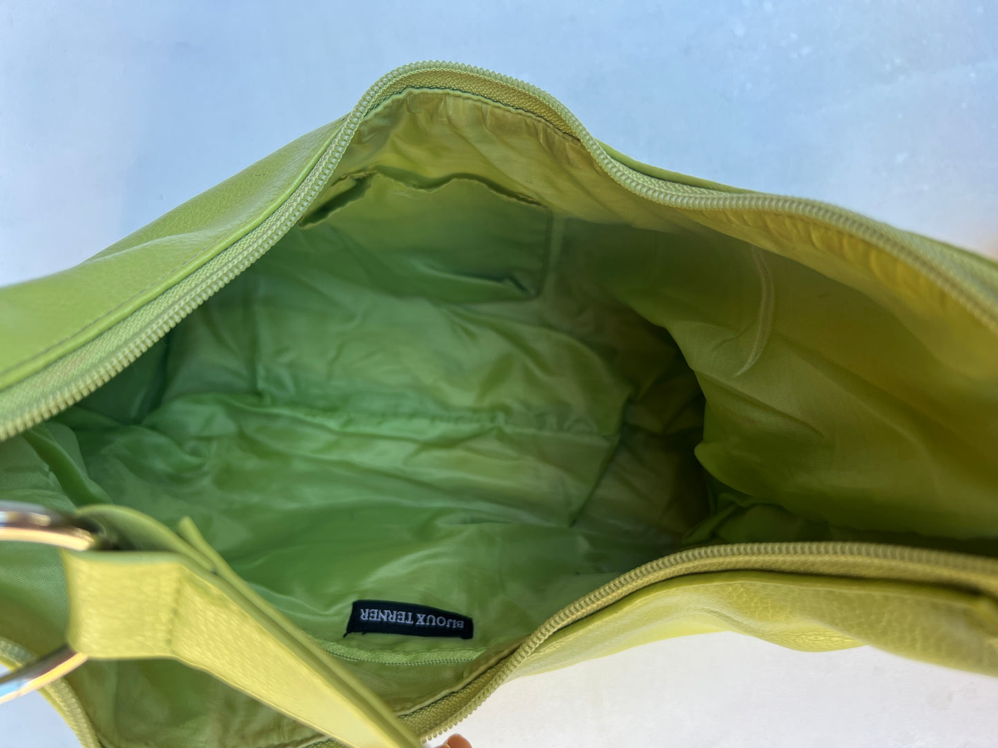 Leather Shoulder Bag - Green