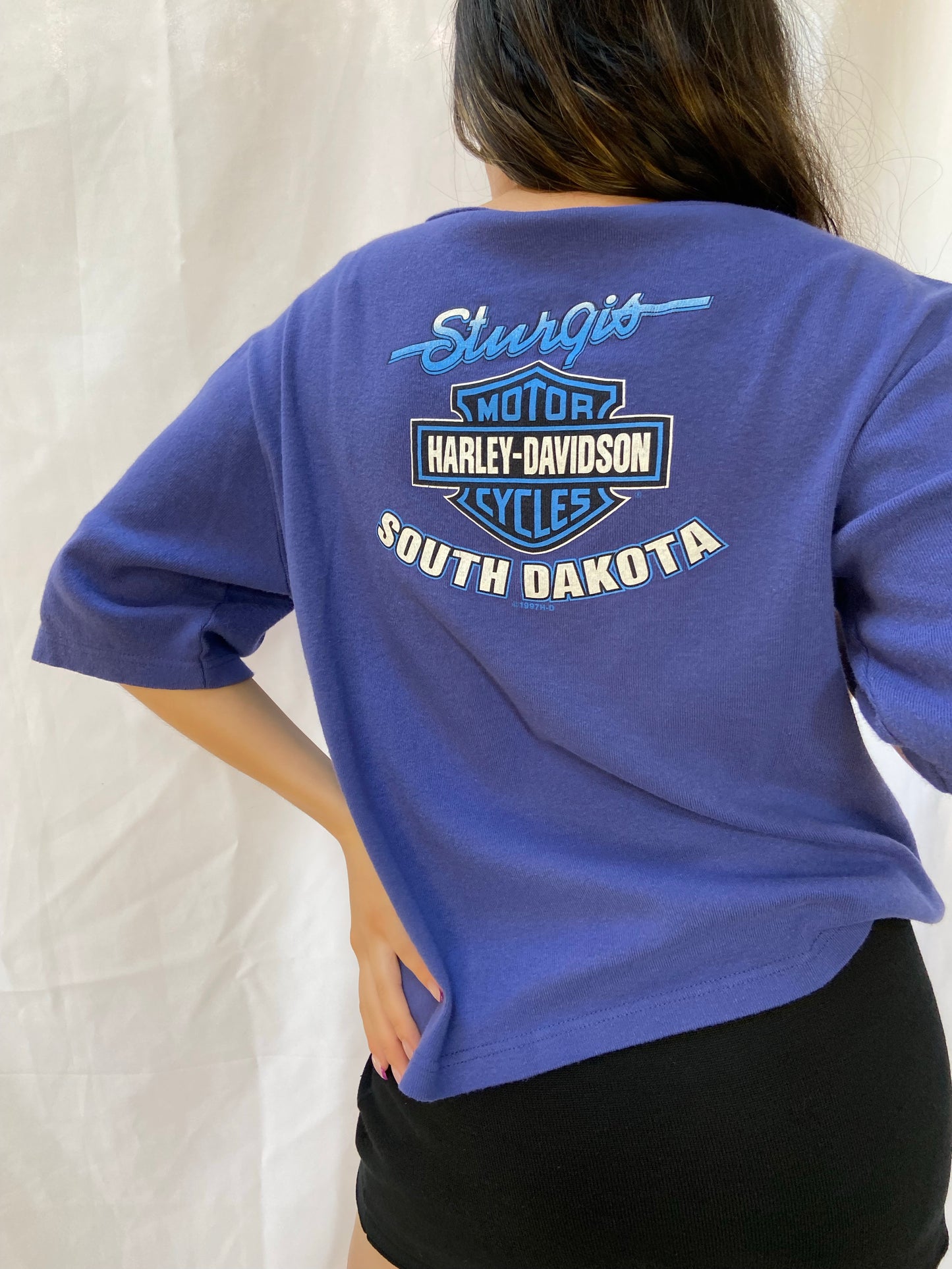 Blue South Dakota Harley Girl Tee