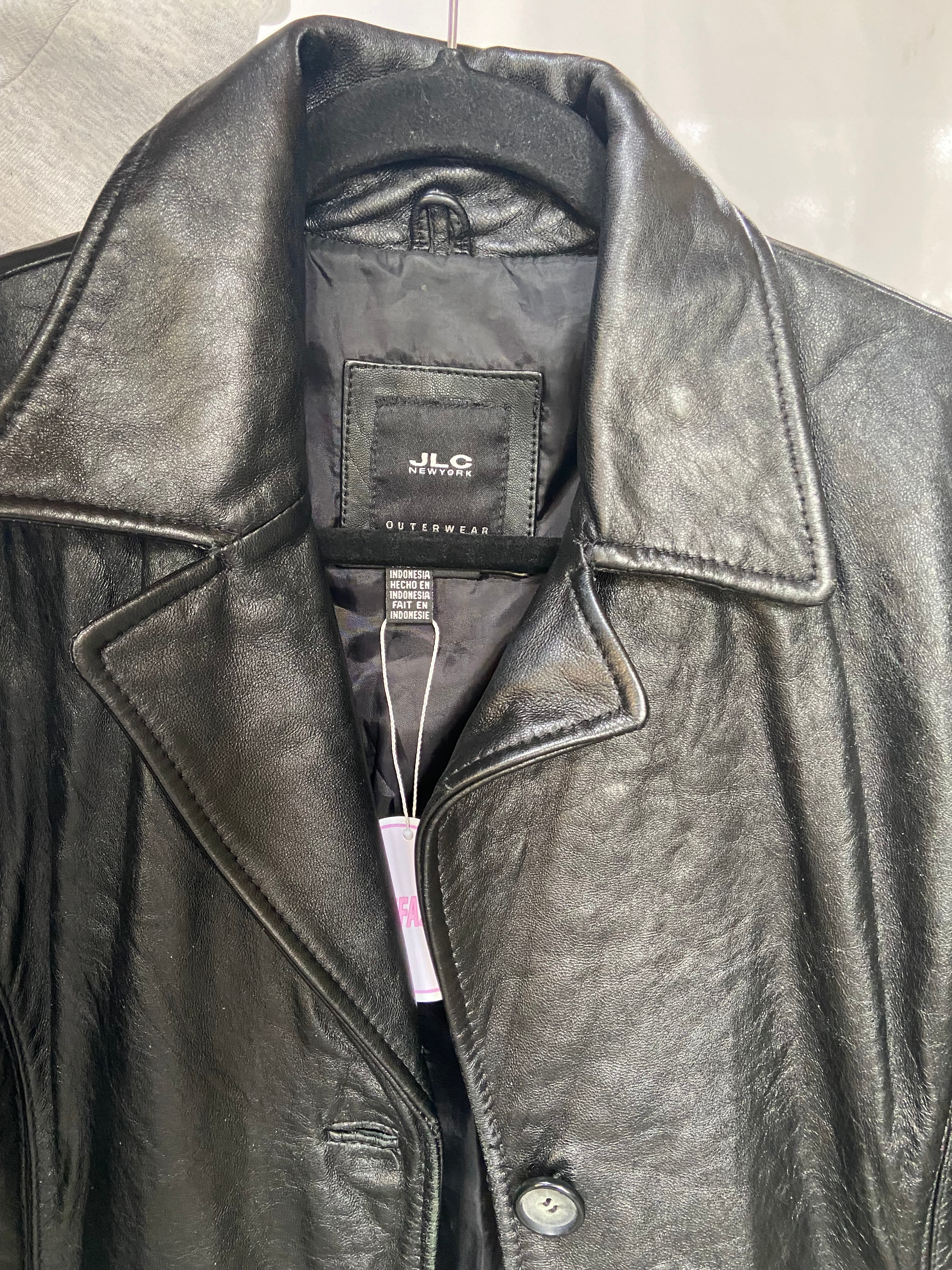 Black JLC New York Leather Jacket - Medium – JReyesFashion