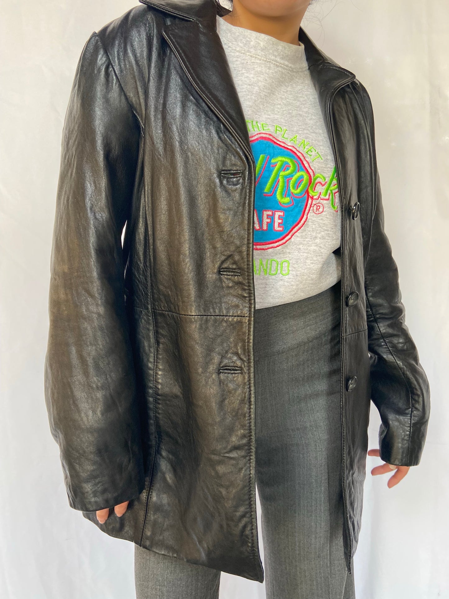 Black JLC New York Leather Jacket - Medium