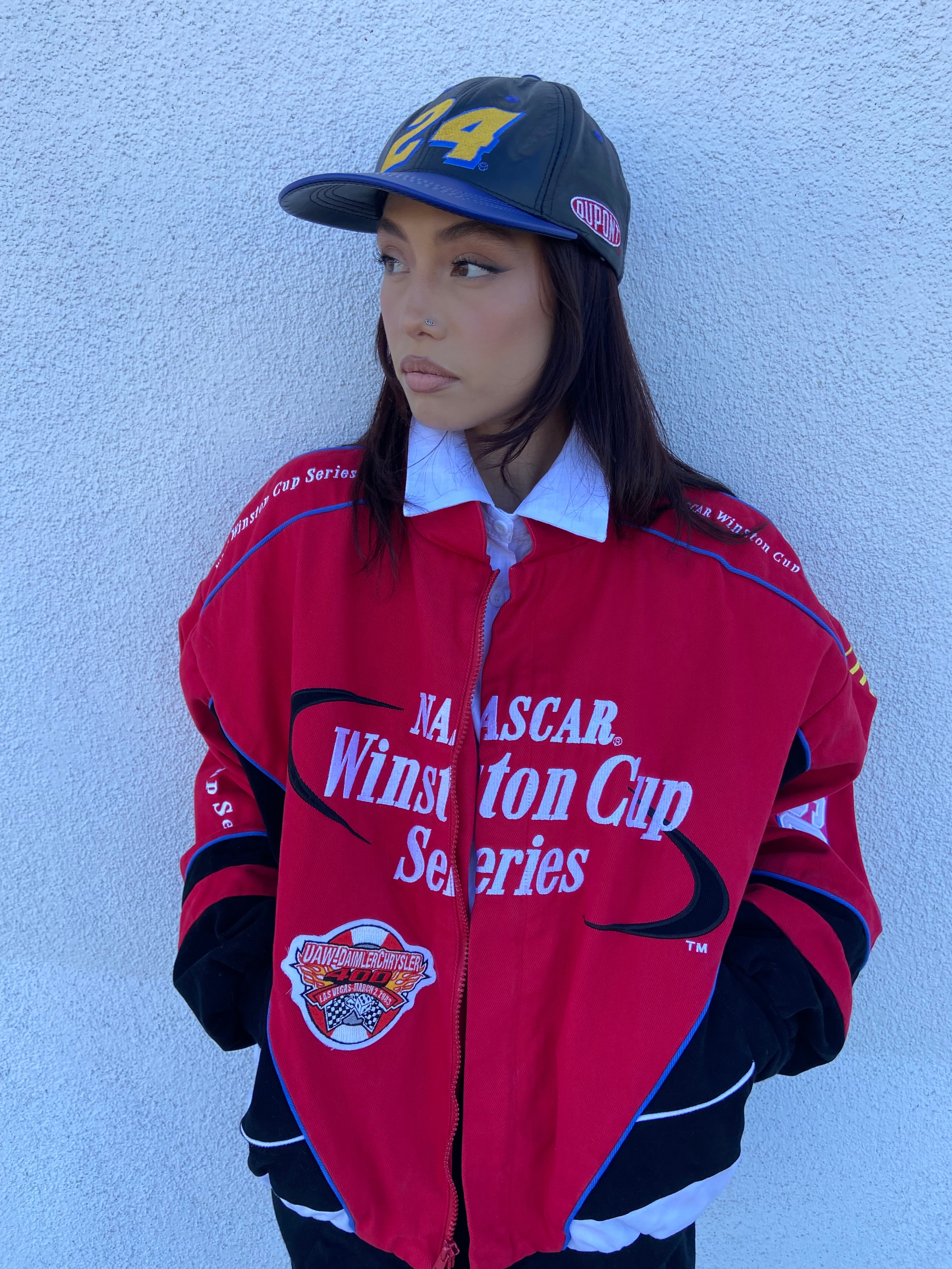 Red Winston Cup Series NASCAR Jacket - M