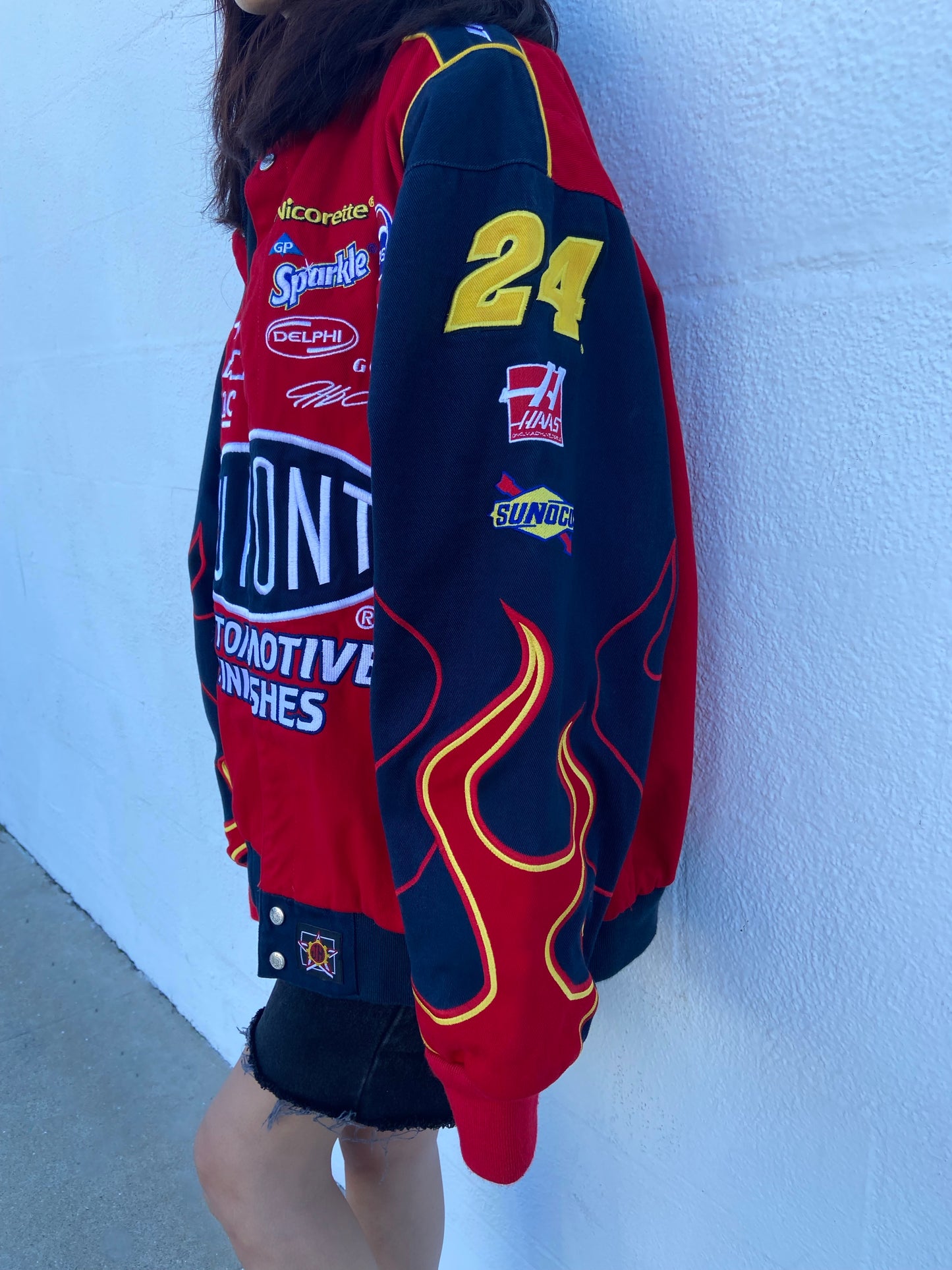 Red DuPont Flames NASCAR Jacket - 2XL