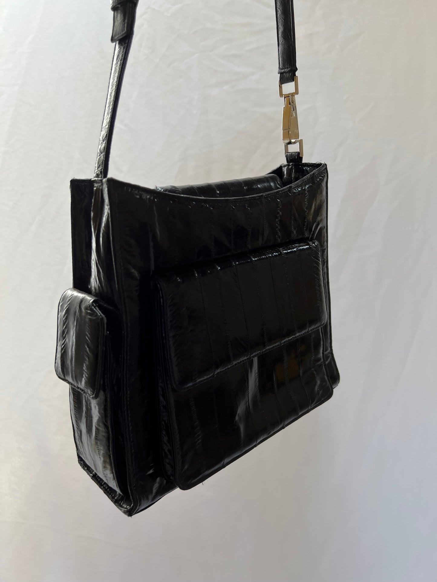 Black Eelskin Handbag